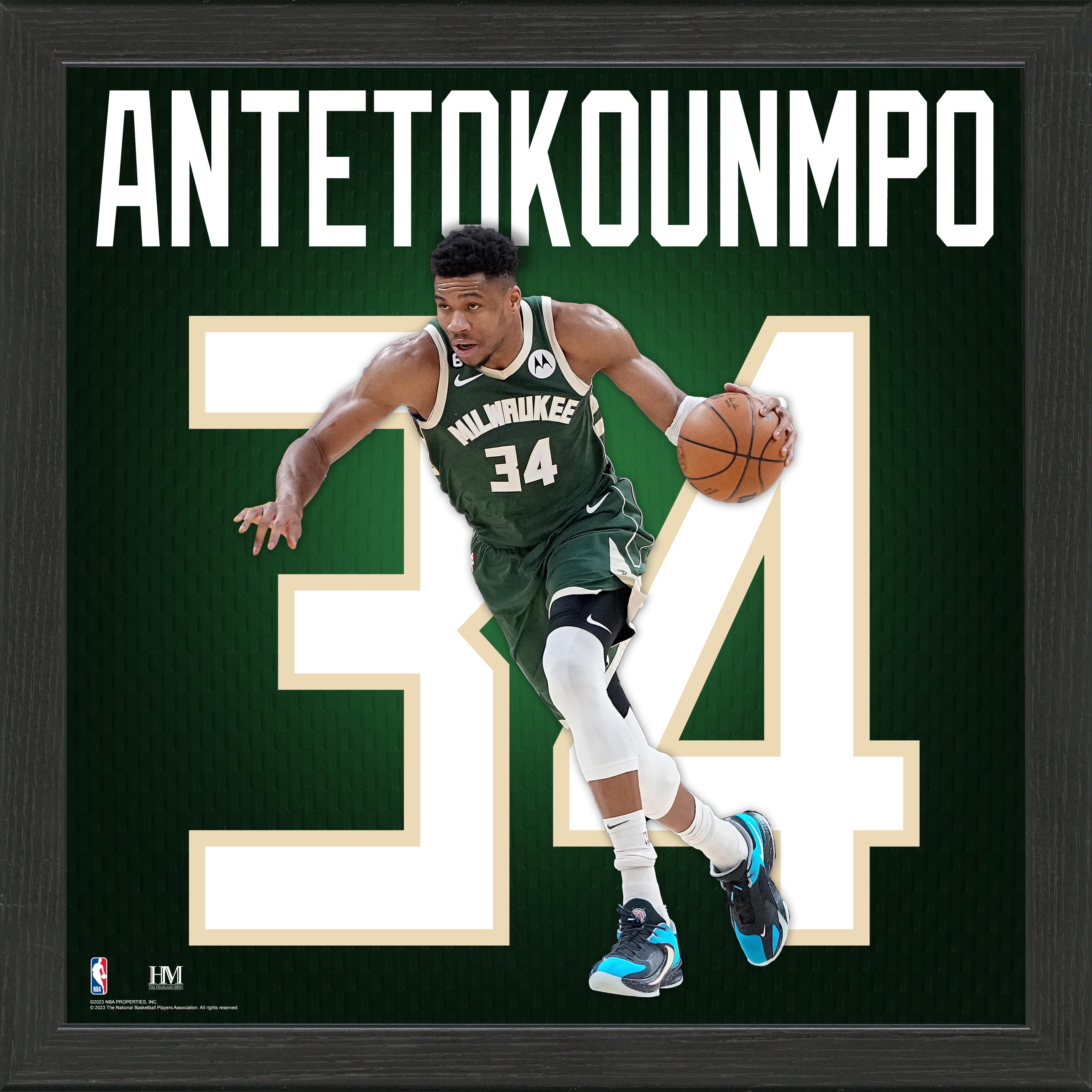 Giannis Antetokounmpo Impact Jersey Framed Photo - Sports Collectibles, Sports Memorabilia, Sports Fan Shop, Sports Gifts