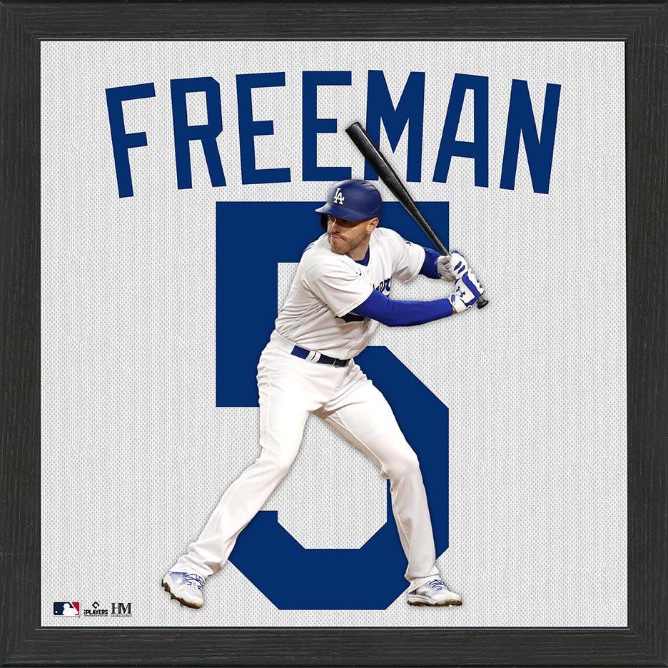 Freddie Freeman Los Angeles Dodgers IMPACT Jersey Frame - Sports Collectibles, Sports Memorabilia, Sports Fan Shop, Sports Gifts