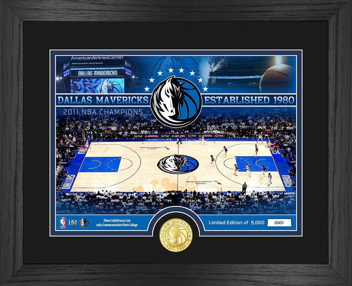 Dallas Mavericks Bronze Coin Court Photo Mint - Sports Collectibles, Sports Memorabilia, Sports Fan Shop, Sports Gifts
