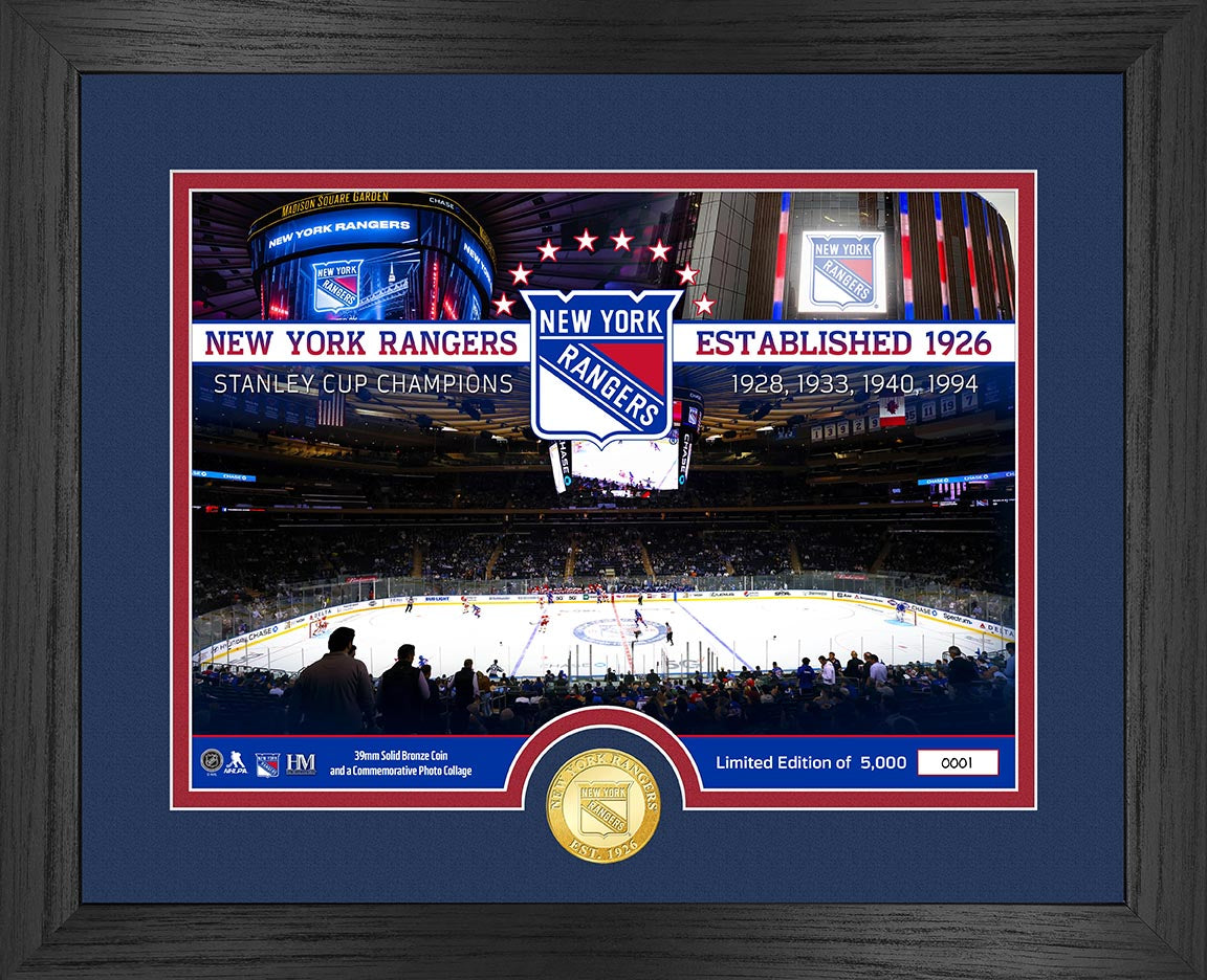 New York Rangers 4-Time Stanley Cup Champions Bronze Coin Photo Mint - Sports Collectibles, Sports Memorabilia, Sports Fan Shop, Sports Gifts