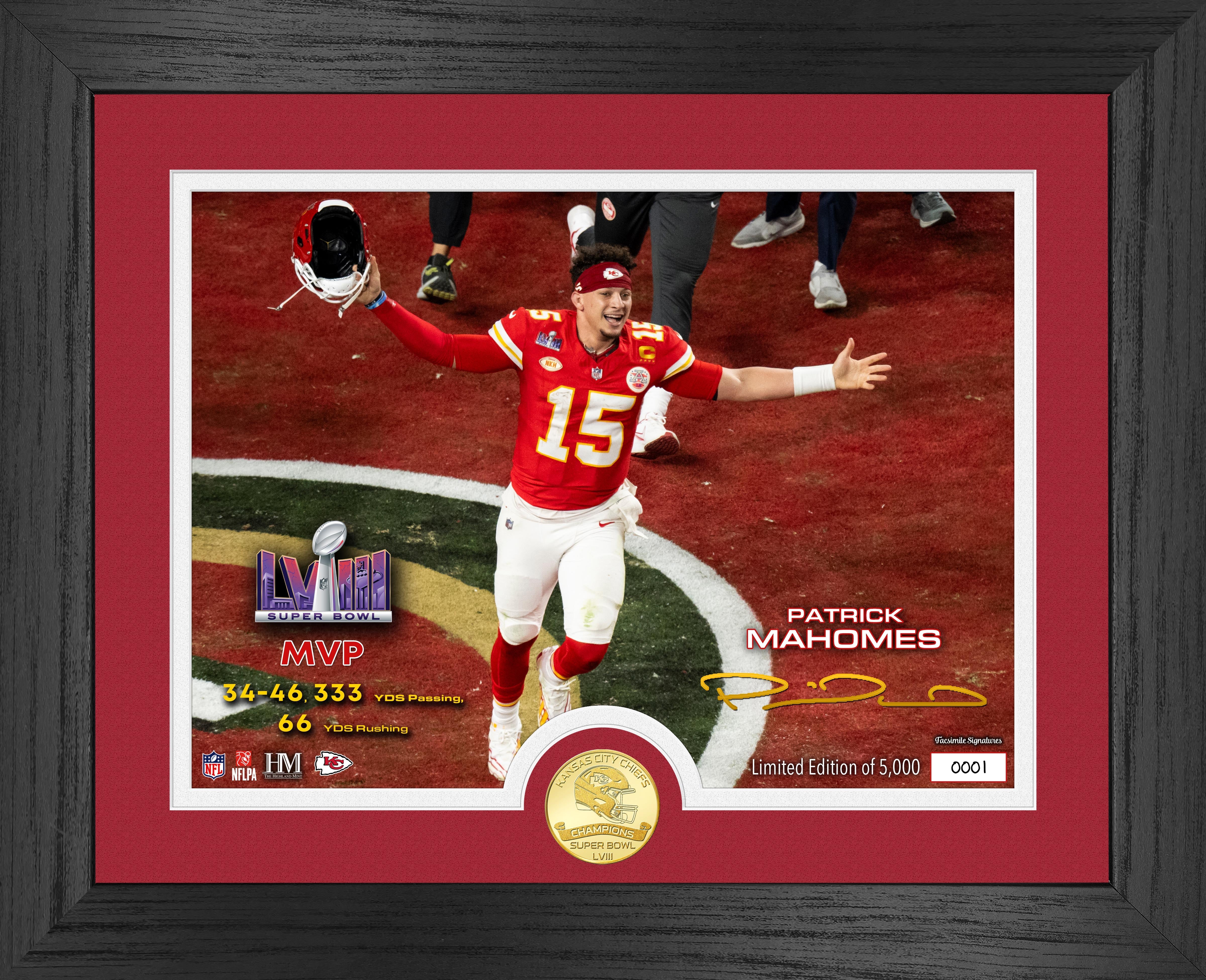 Patrick Mahomes Super Bowl LVIII MVP Bronze Coin Photo Mint - Sports Collectibles, Sports Memorabilia, Sports Fan Shop, Sports Gifts
