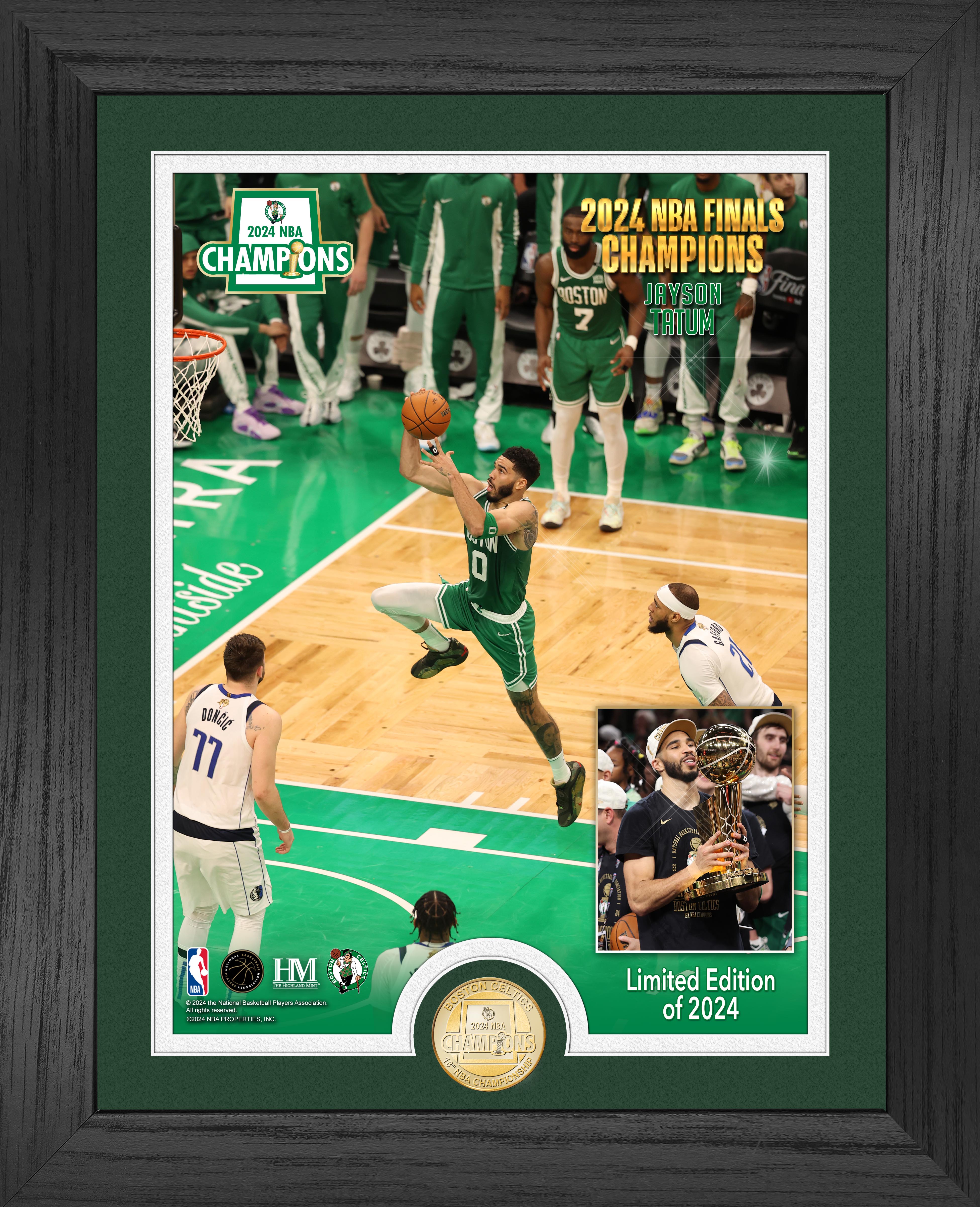 Boston Celtics 2024 NBA Championship Trophy Raising Photo Mint - Sports Collectibles, Sports Memorabilia, Sports Fan Shop, Sports Gifts