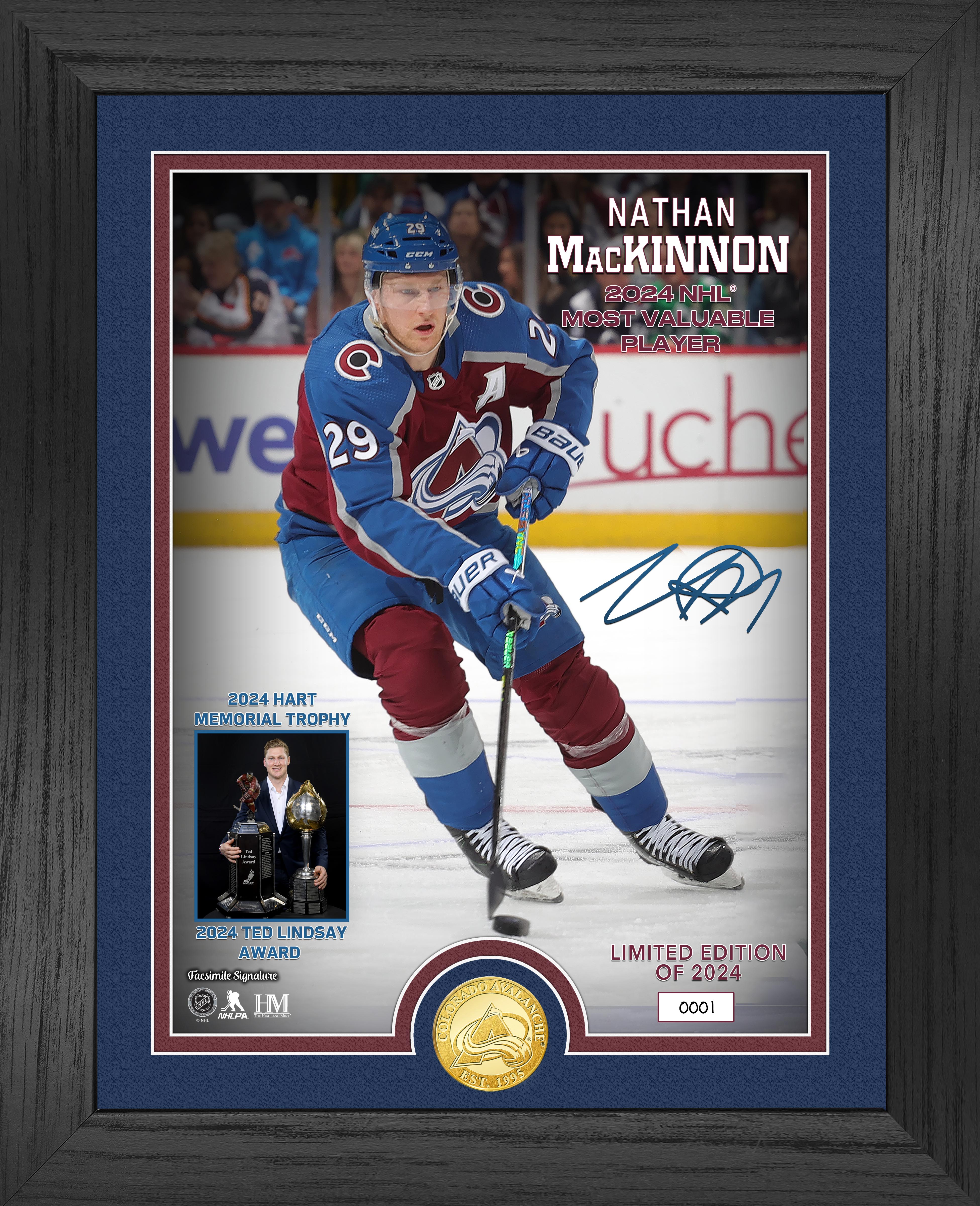 Nathan MacKinnon 2024 NHL MVP Bronze Coin Photo Mint - Sports Collectibles, Sports Memorabilia, Sports Fan Shop, Sports Gifts