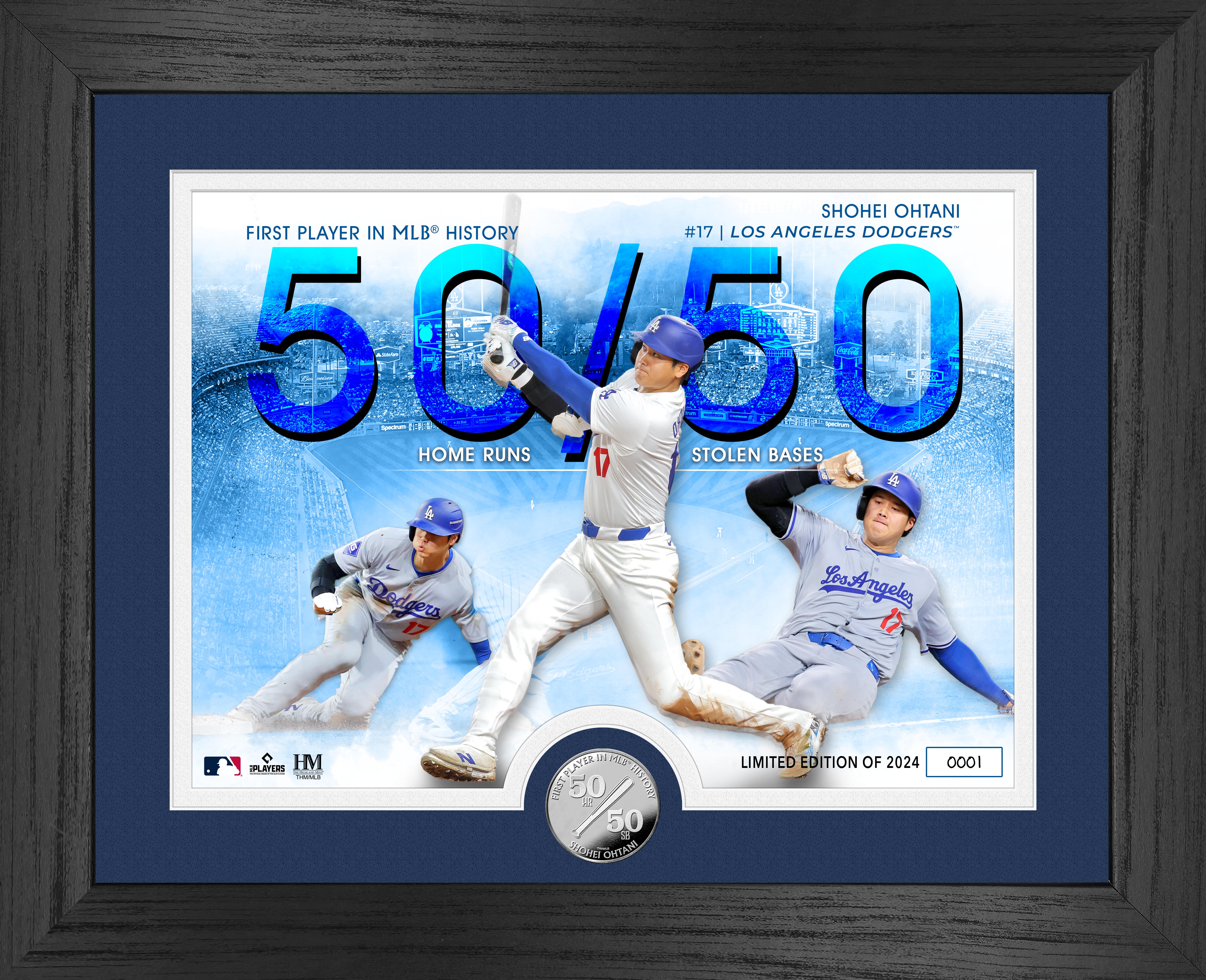 Shohei Ohtani MLB Record 50/50 Silver Coin Commemorative Photo Mint - Sports Collectibles, Sports Memorabilia, Sports Fan Shop, Sports Gifts