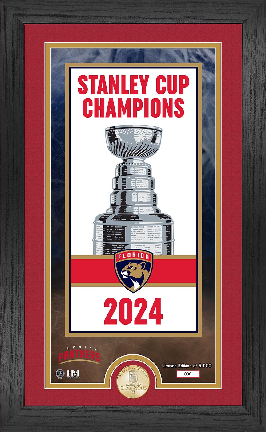 Florida Panthers Stanley Cup Champions Banner Bronze Coin Photo Mint - Sports Collectibles, Sports Memorabilia, Sports Fan Shop, Sports Gifts