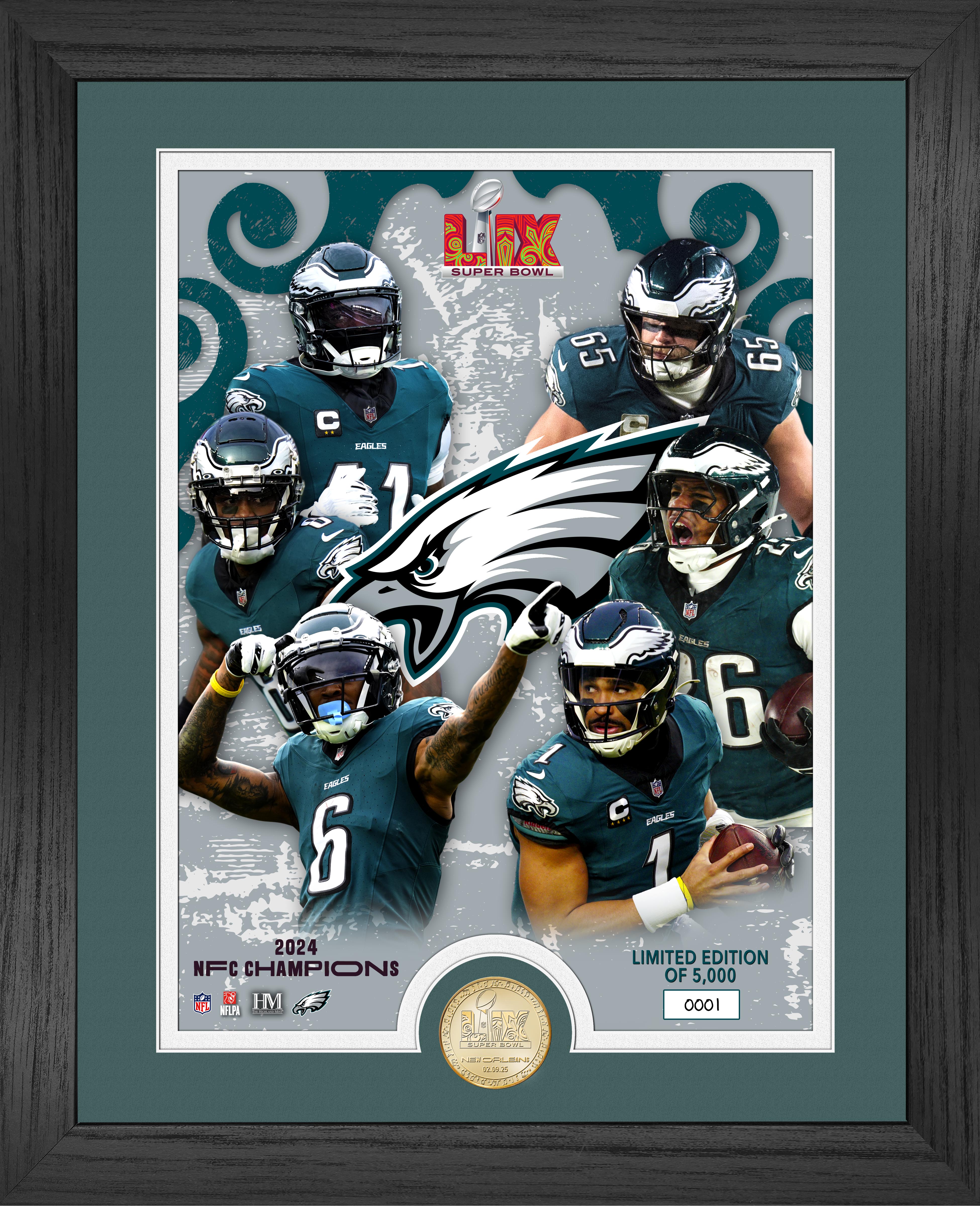 Philadelphia Eagles Super Bowl LIX Team Force Photo Mint - Sports Collectibles, Sports Memorabilia, Sports Fan Shop, Sports Gifts