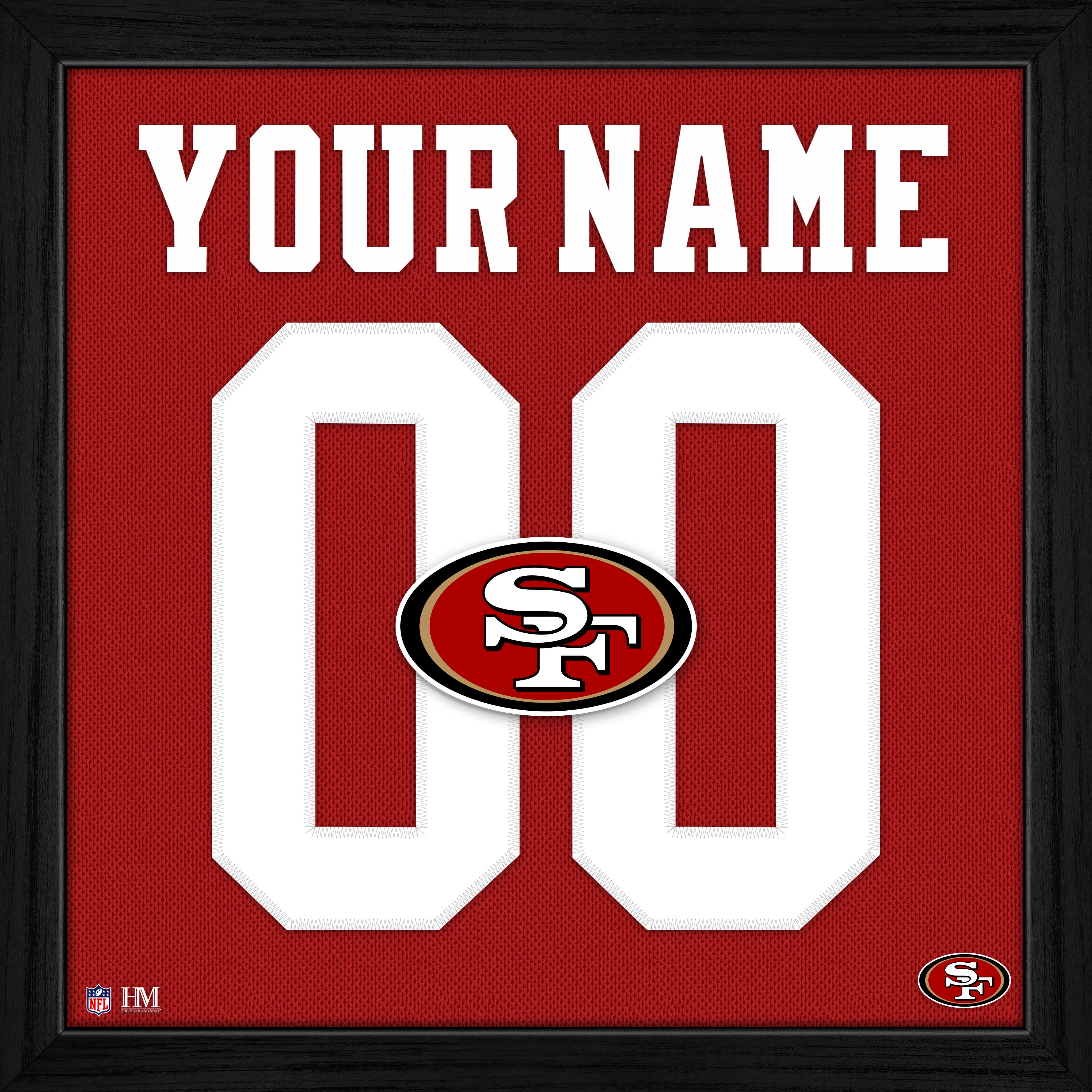 San Francisco 49ers Personalized Impact Jersey Frame