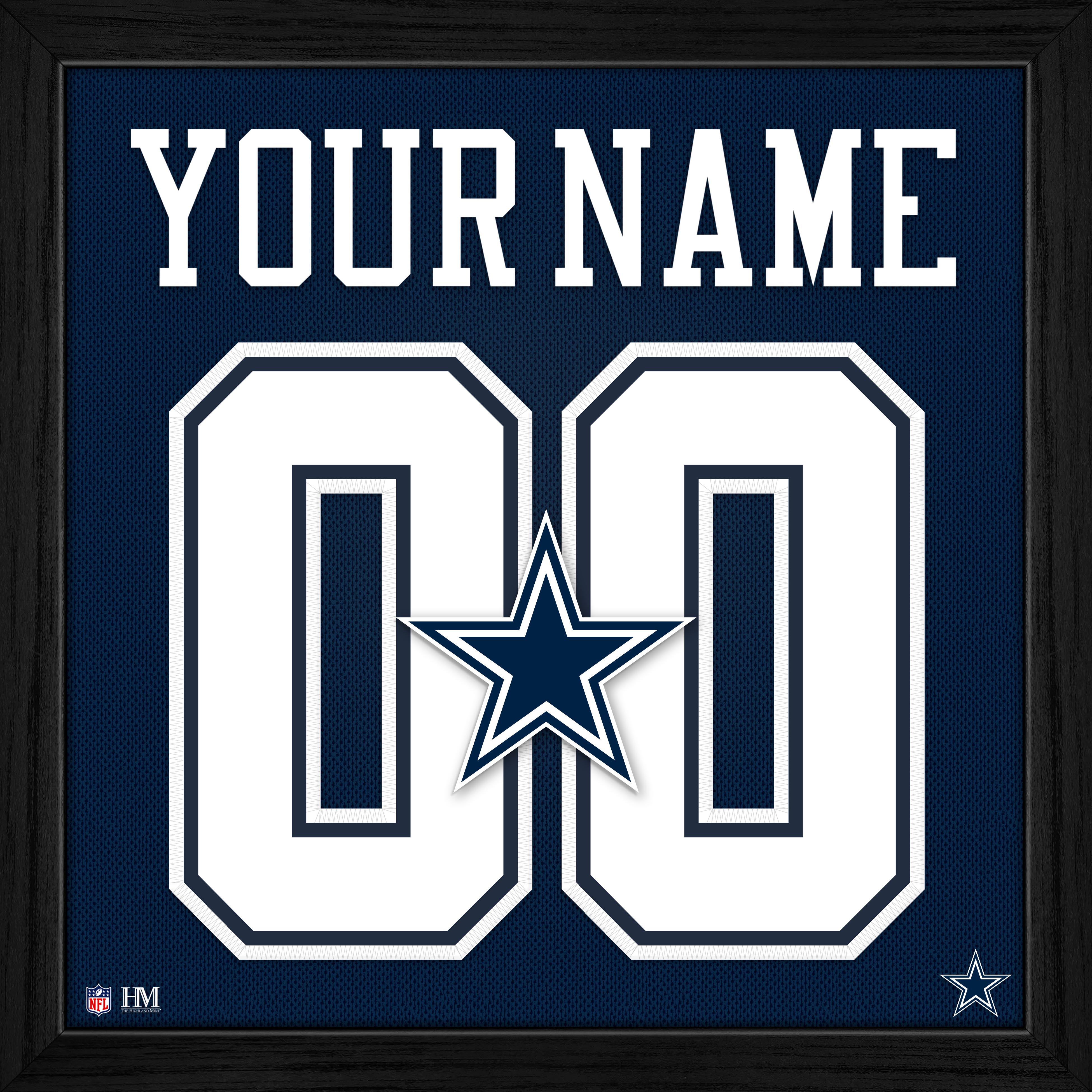 Dallas Cowboys Personalized Impact Jersey Frame
