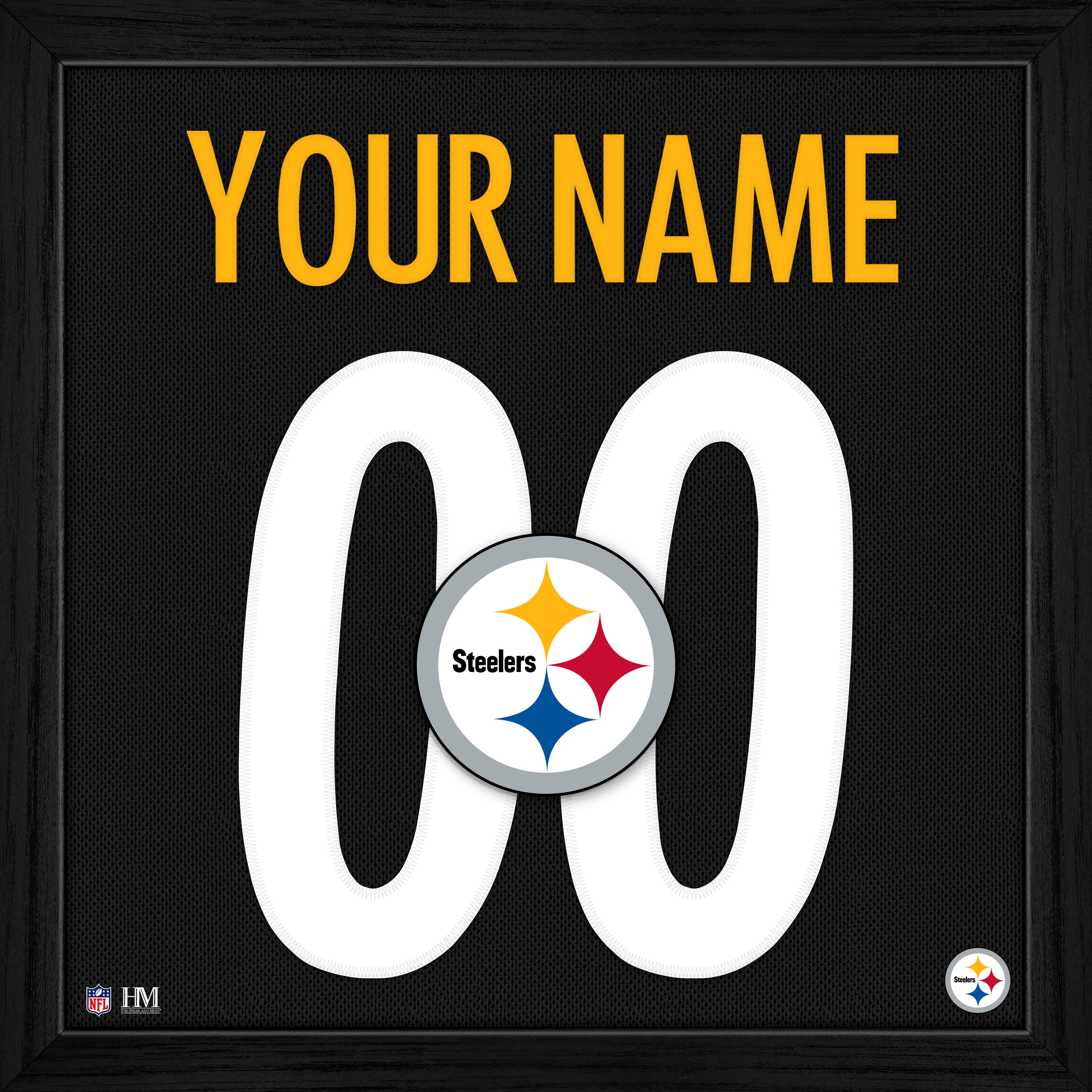 Pittsburgh Steelers Personalized Impact Jersey Frame