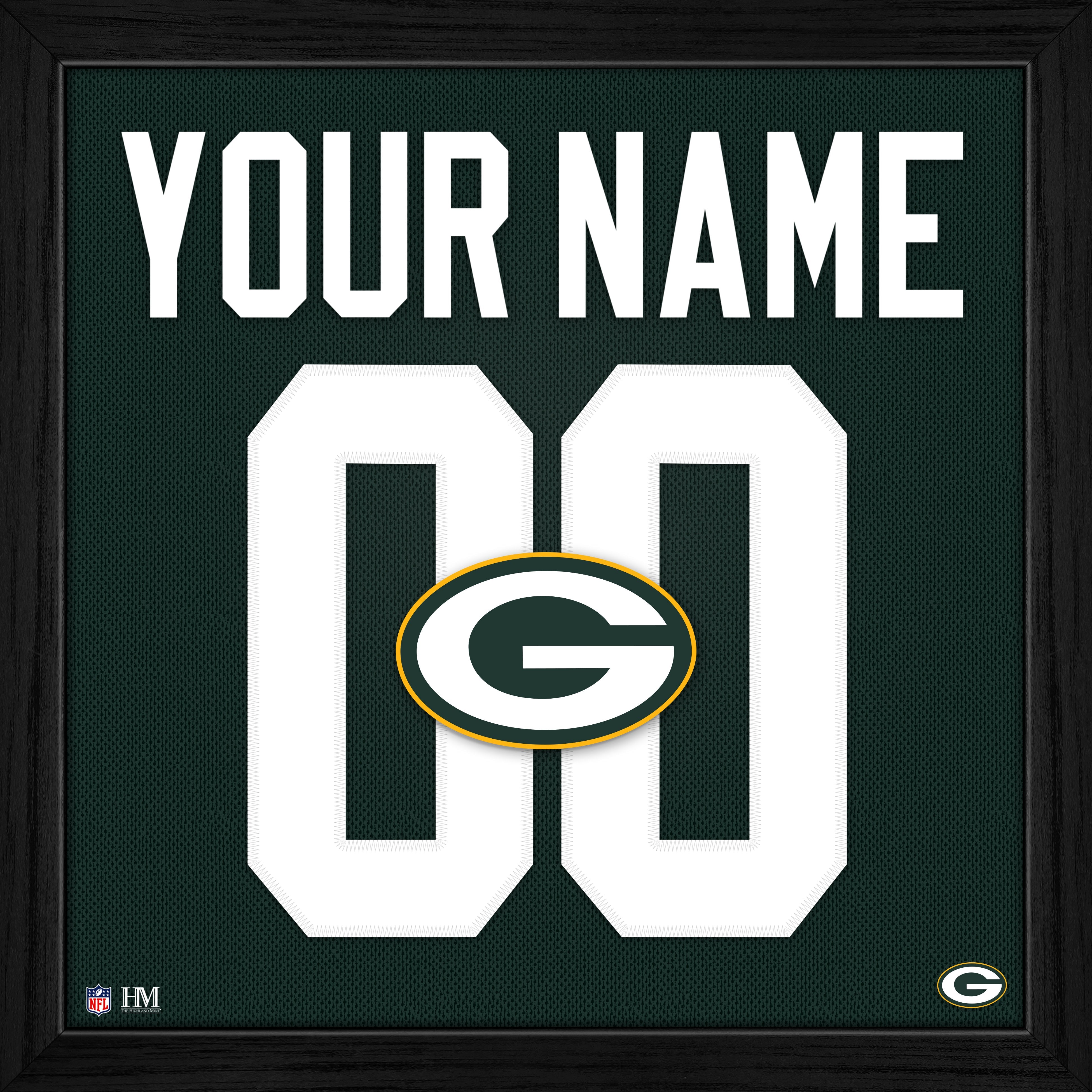 Green Bay Packers Personalized Impact Jersey Frame