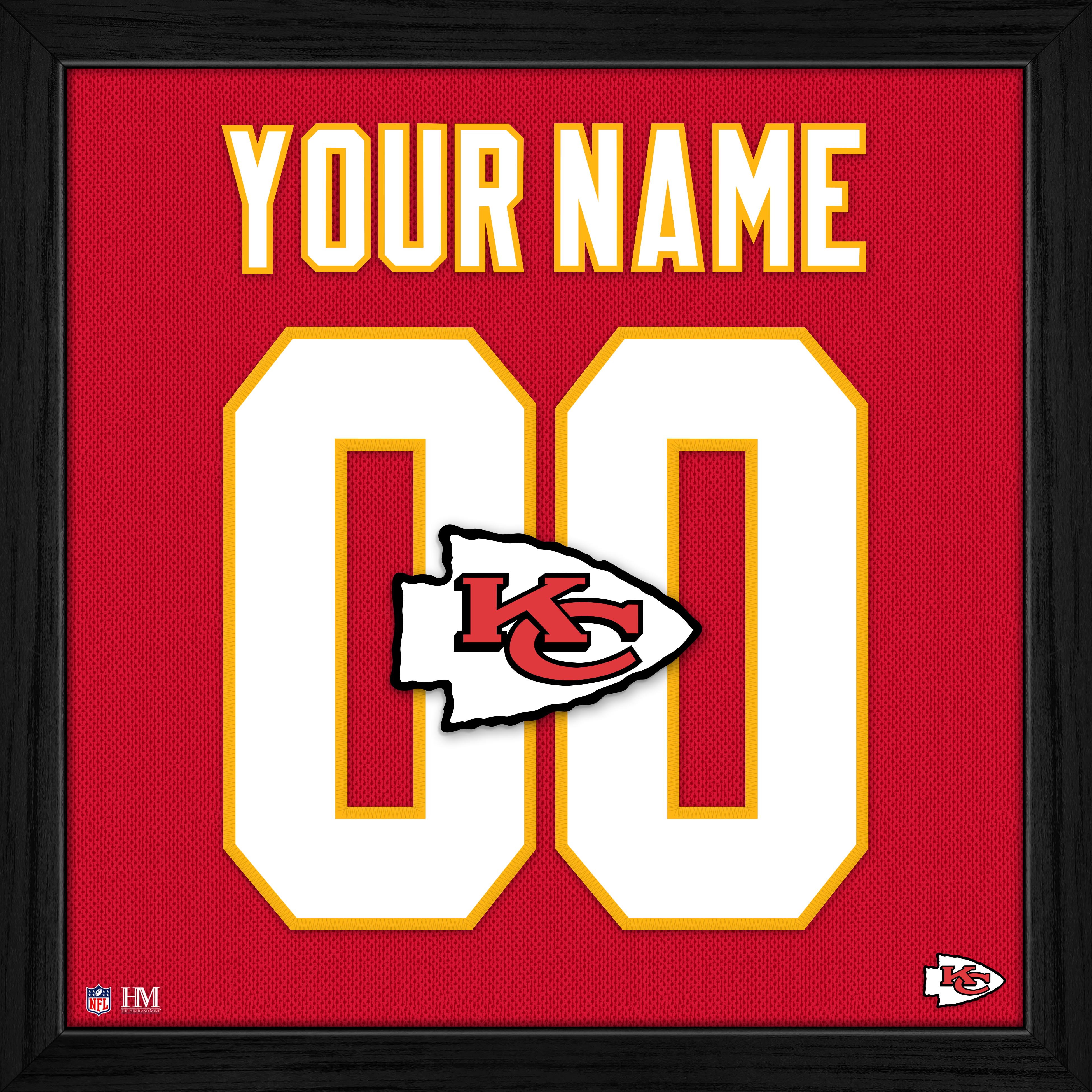 Kansas City Chiefs Personalized Impact Jersey Frame