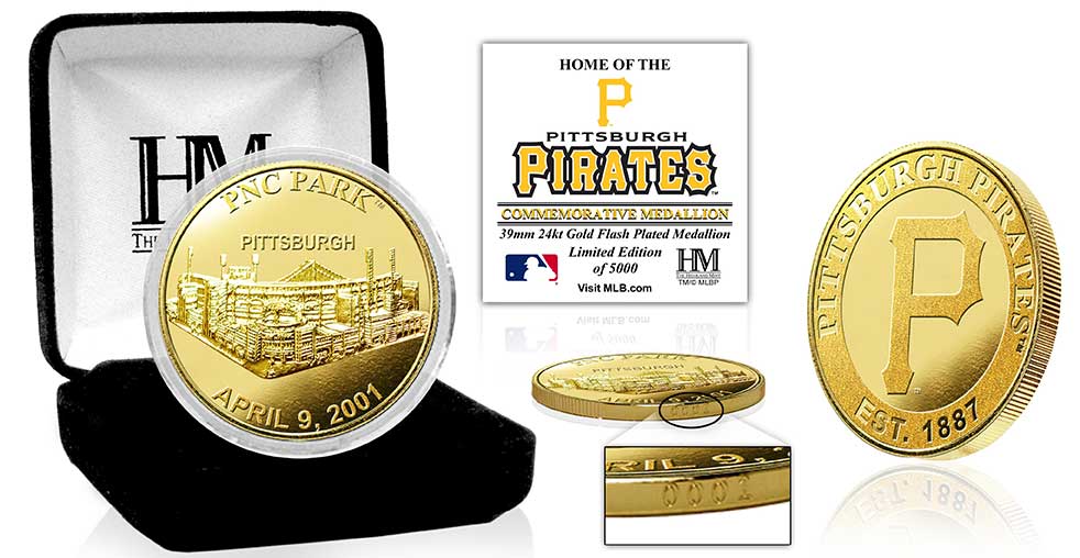 Pittsburgh Pirates Stadium Gold Mint Coin - Sports Collectibles, Sports Memorabilia, Sports Fan Shop, Sports Gifts