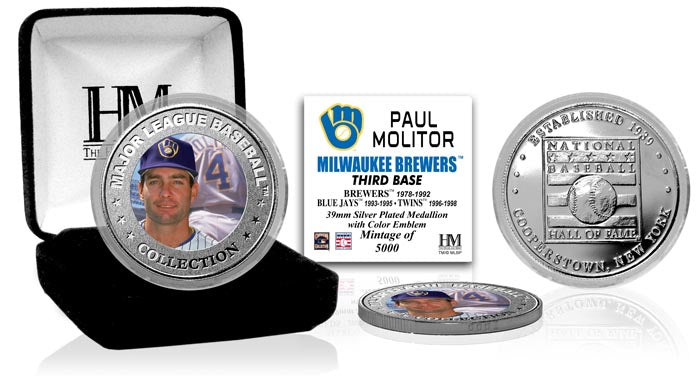 Paul Molitor Baseball Hall of Fame Silver Color Coin - Sports Collectibles, Sports Memorabilia, Sports Fan Shop, Sports Gifts