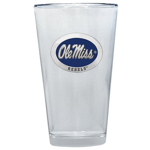 University of Mississippi "Ole Miss" Blue Logo Pint Glass - Sports Gifts, Sports Memorabilia, Sports Collectibles, Fan Shop