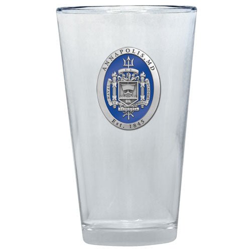 United States Naval Academy Crest Pint Glass - Sports Gifts, Sports Memorabilia, Sports Collectibles, Fan Shop