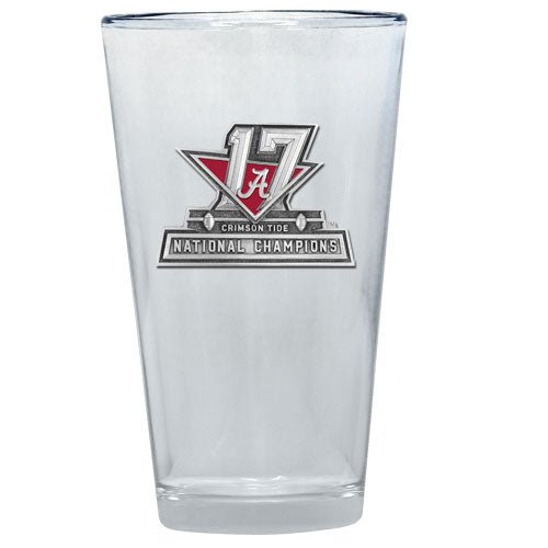 University of Alabama Crimson Tide National Champions 2017 Pint Glass - Sports Gifts, Sports Memorabilia, Sports Collectibles, Fan Shop