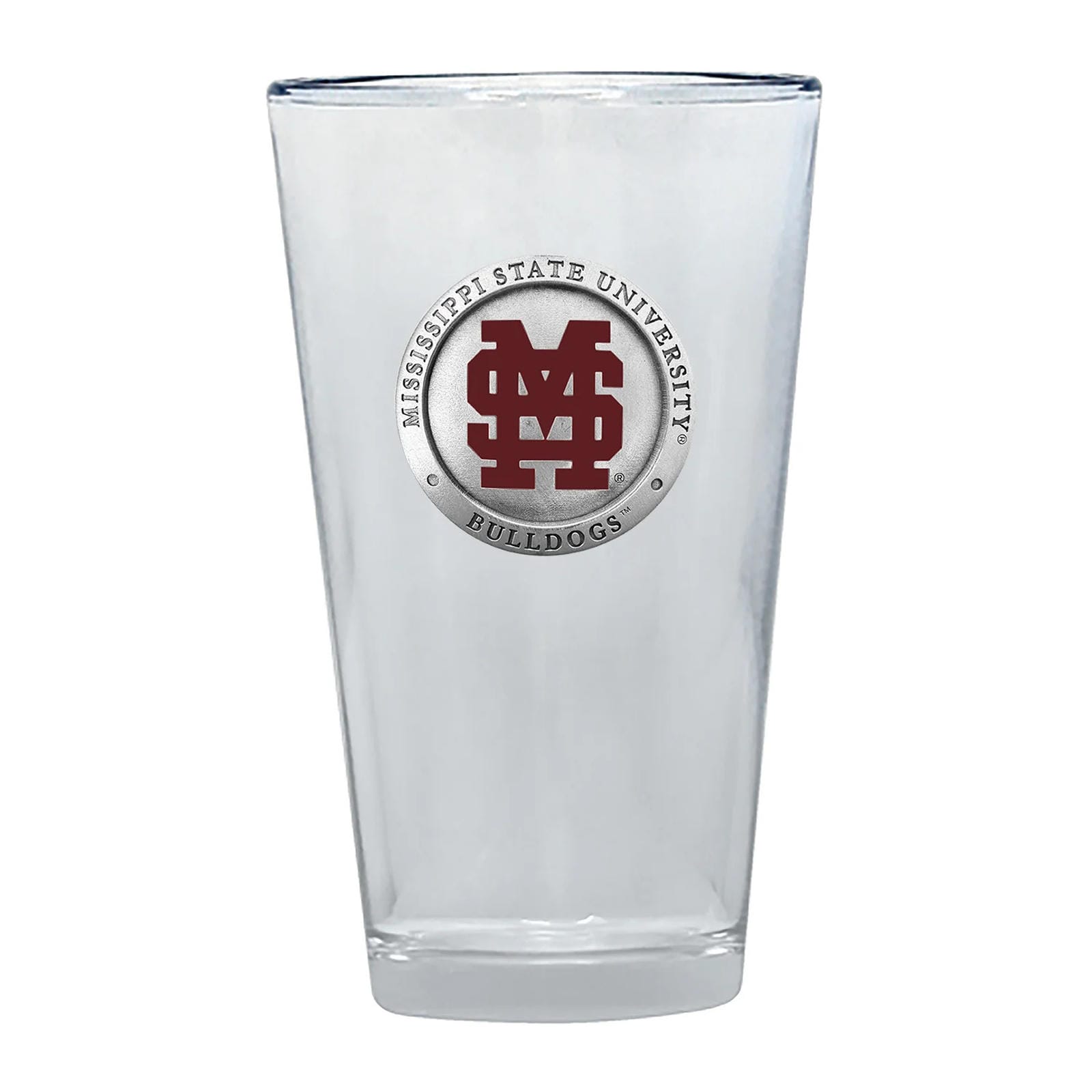 Mississippi State Baseball Logo Logo Pint Glass - Sports Gifts, Sports Memorabilia, Sports Collectibles, Fan Shop