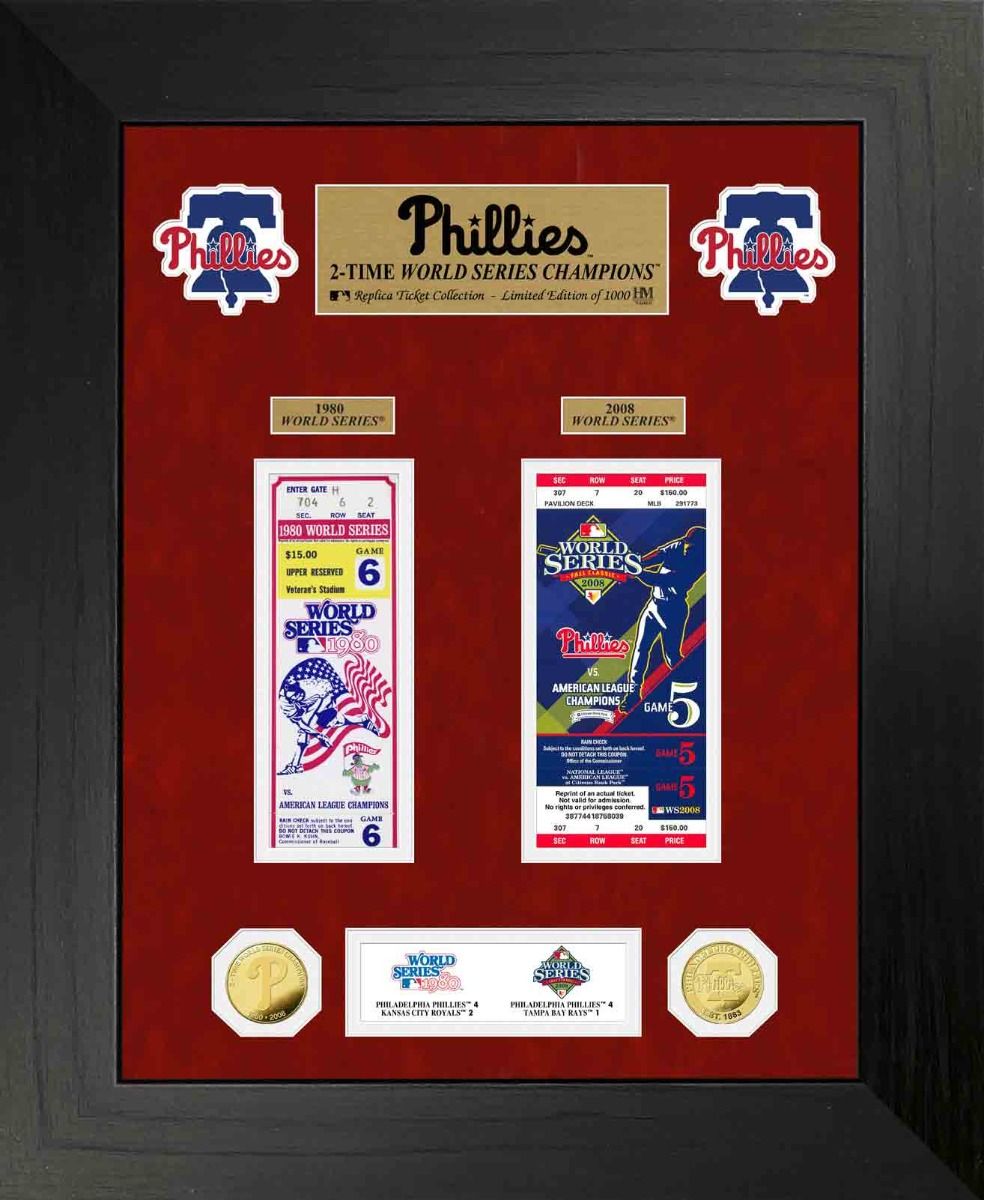 Philadelphia Phillies World Series Deluxe Gold Coin & Ticket Collection - Sports Collectibles, Sports Memorabilia, Sports Fan Shop, Sports Gifts