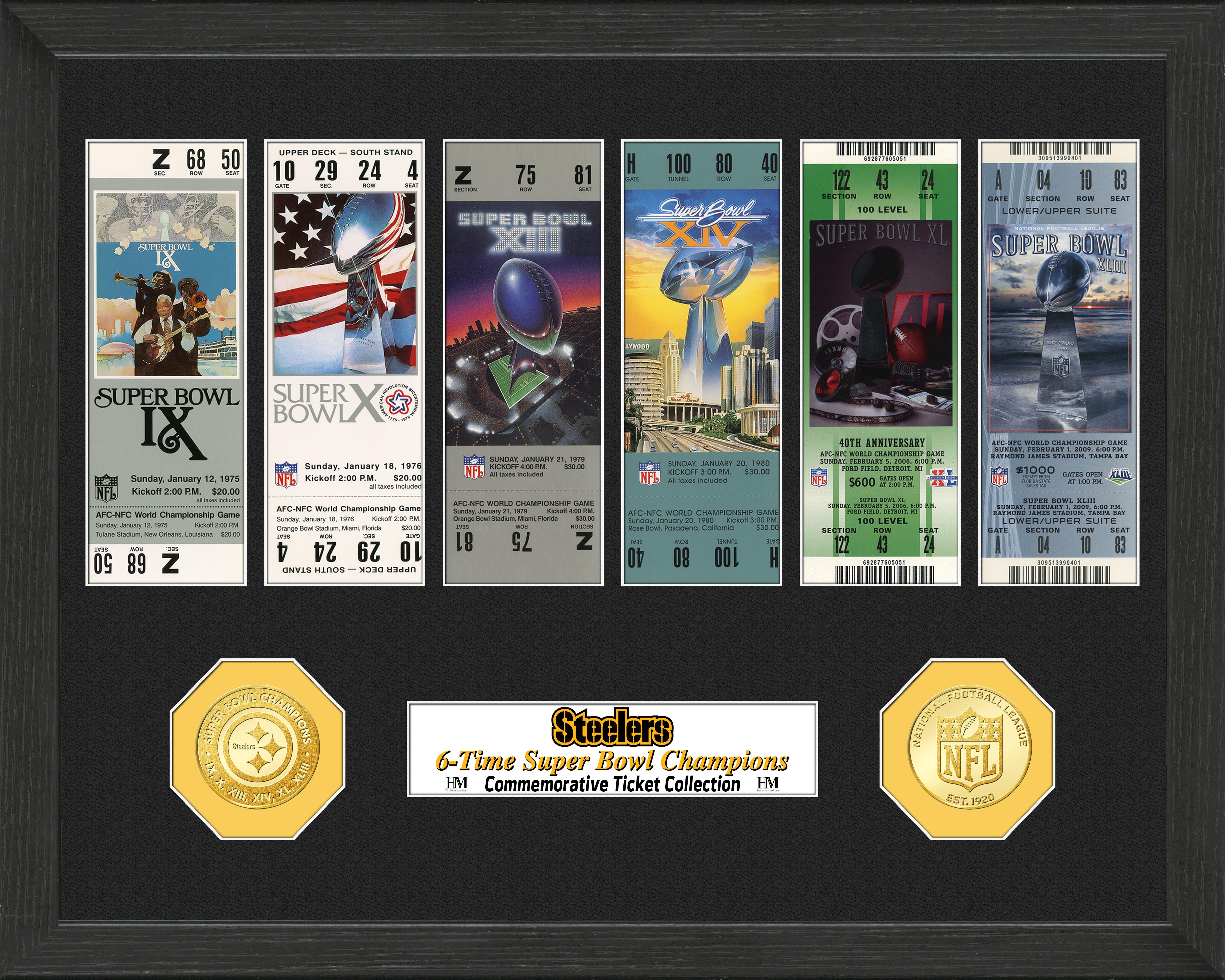 Pittsburgh Steelers SB Championship Ticket Collection - Sports Collectibles, Sports Memorabilia, Sports Fan Shop, Sports Gifts