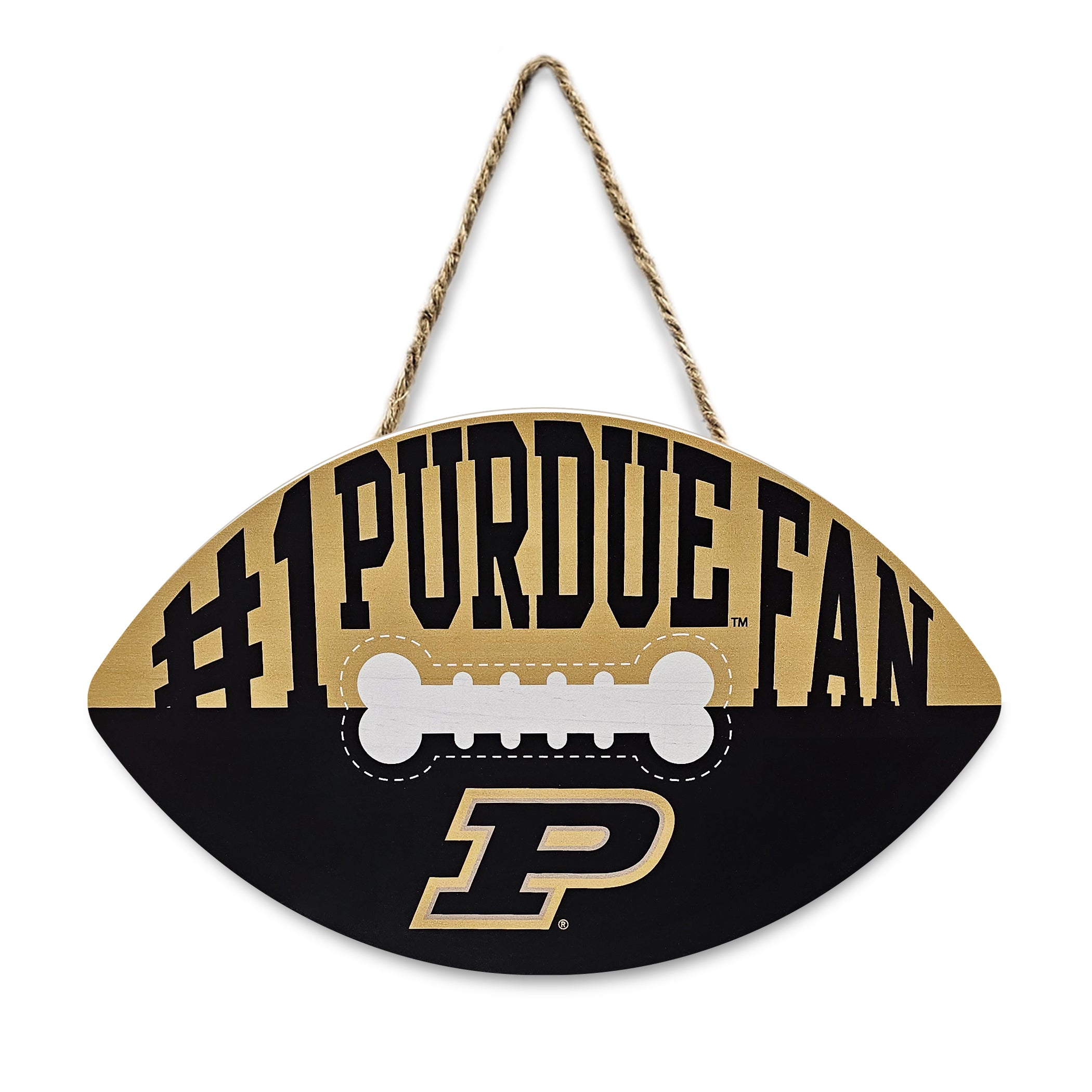 PURDUE FOOTBALL SHAPE SIGN