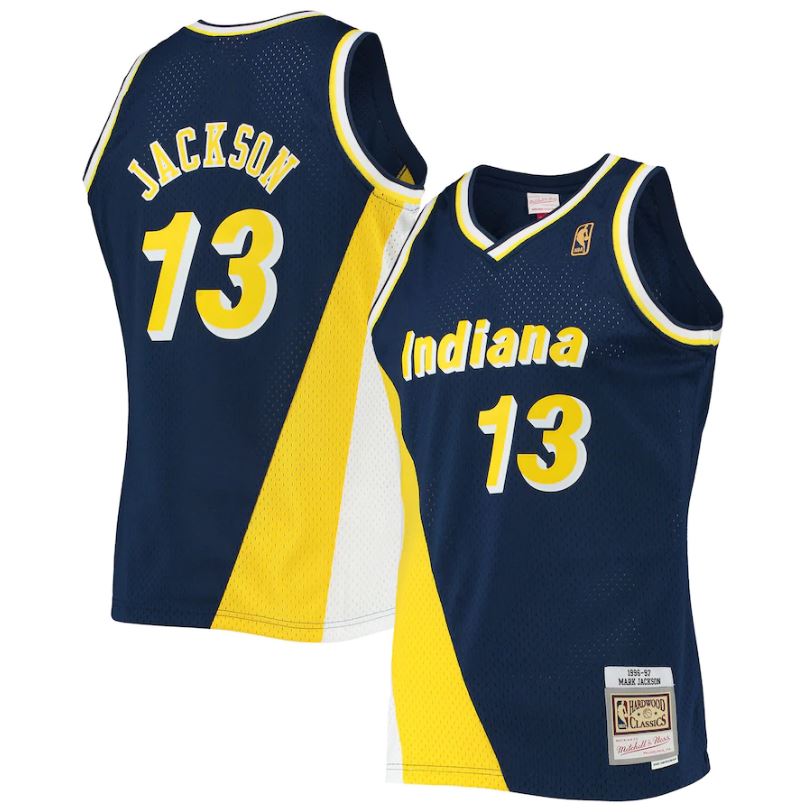 Mark Jackson Indiana Pacers Mitchell & Ness Navy Blue Hardwood Classics 1996-97 Swingman Jersey - Sports Collectibles, Sports Memorabilia, Sports Fan Shop, Sports Gifts