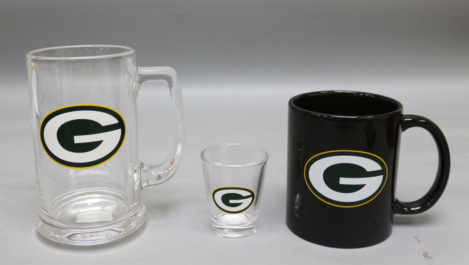 Green Bay Packers 3-Piece Glassware Gift Set - Sports Collectibles, Sports Memorabilia, Sports Fan Shop, Sports Gifts