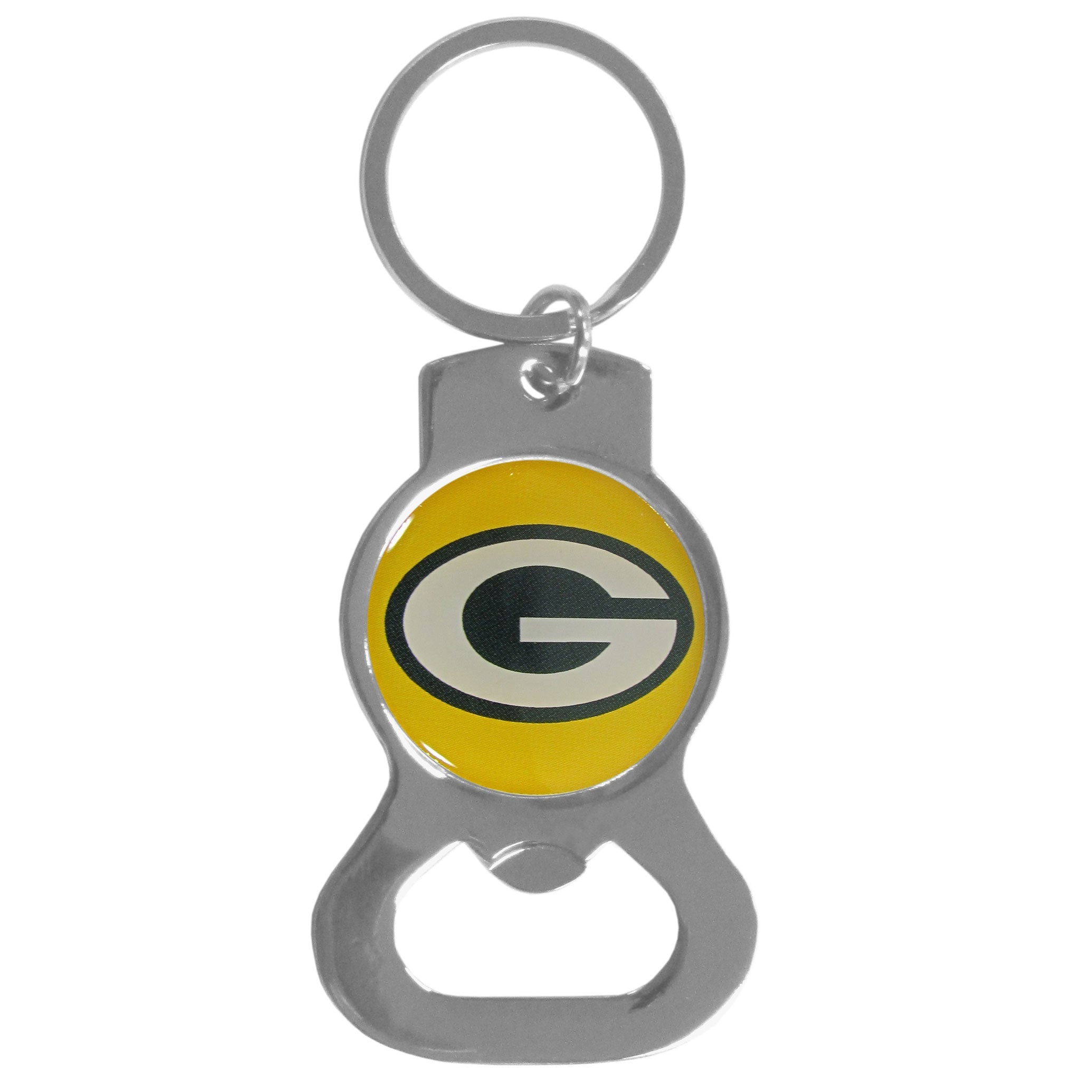 Green Bay Packers Logo Bottle Opener Keychain - Sports Collectibles, Sports Memorabilia, Sports Fan Shop, Sports Gifts