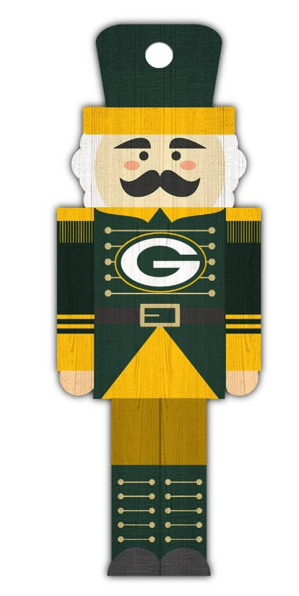 Green Bay Packers Wood Nutcracker Ornament - Sports Collectibles, Sports Memorabilia, Sports Fan Shop, Sports Gifts