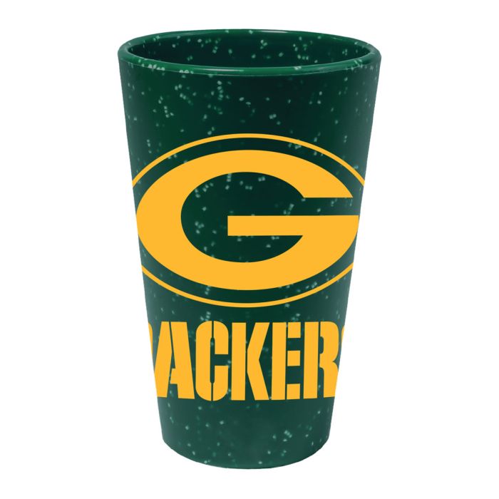 Green Bay Packers 16 oz Team Color Silicone Pint Glass - Sports Collectibles, Sports Memorabilia, Sports Fan Shop, Sports Gifts
