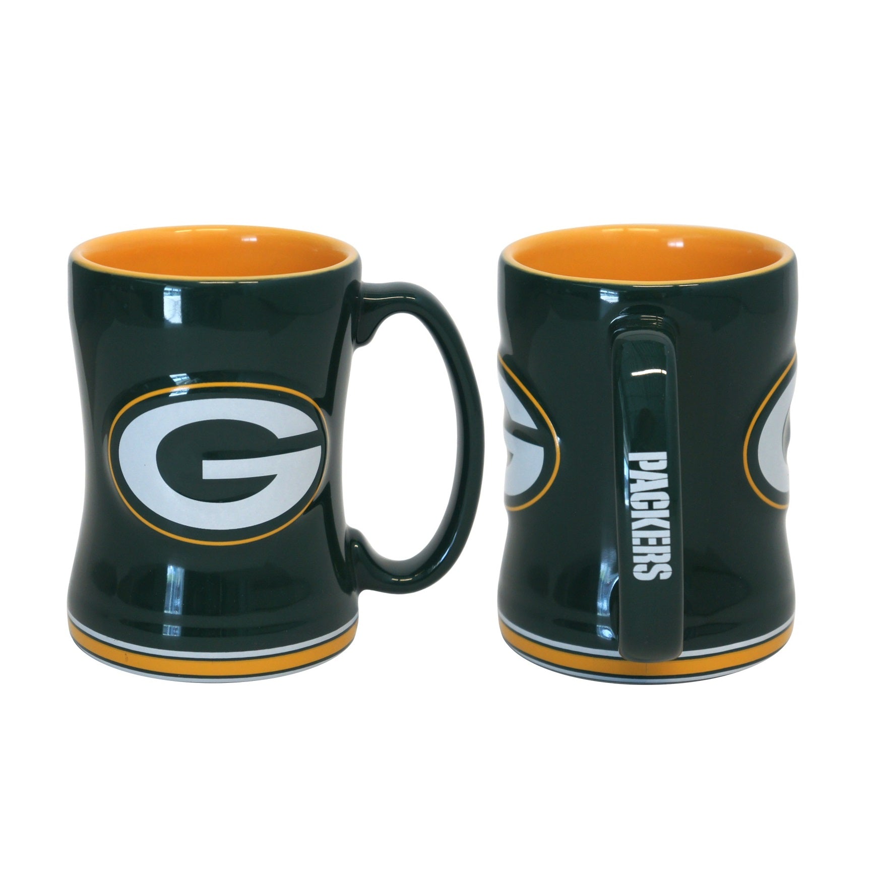 Green Bay Packers Logo Relief Coffee Mug - Sports Collectibles, Sports Memorabilia, Sports Fan Shop, Sports Gifts
