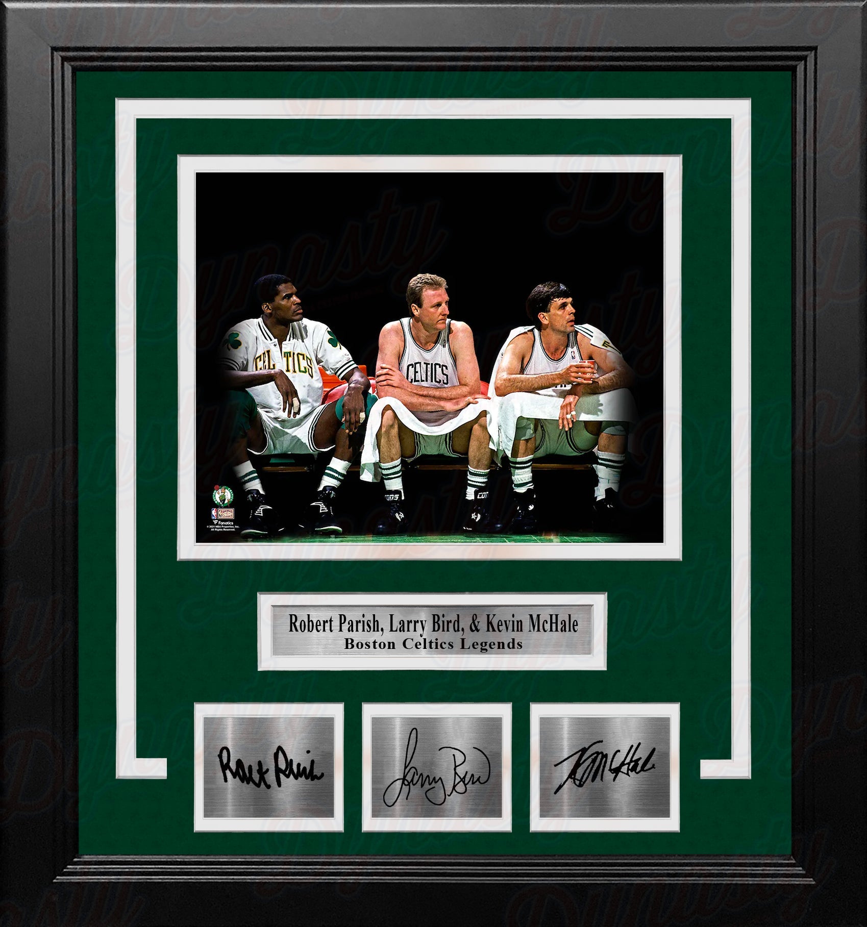 Robert Parish, Larry Bird & Kevin McHale Celtics 8x10 Framed Blackout Photo with Engraved Autographs - Sports Collectibles, Sports Memorabilia, Sports Fan Shop, Sports Gifts