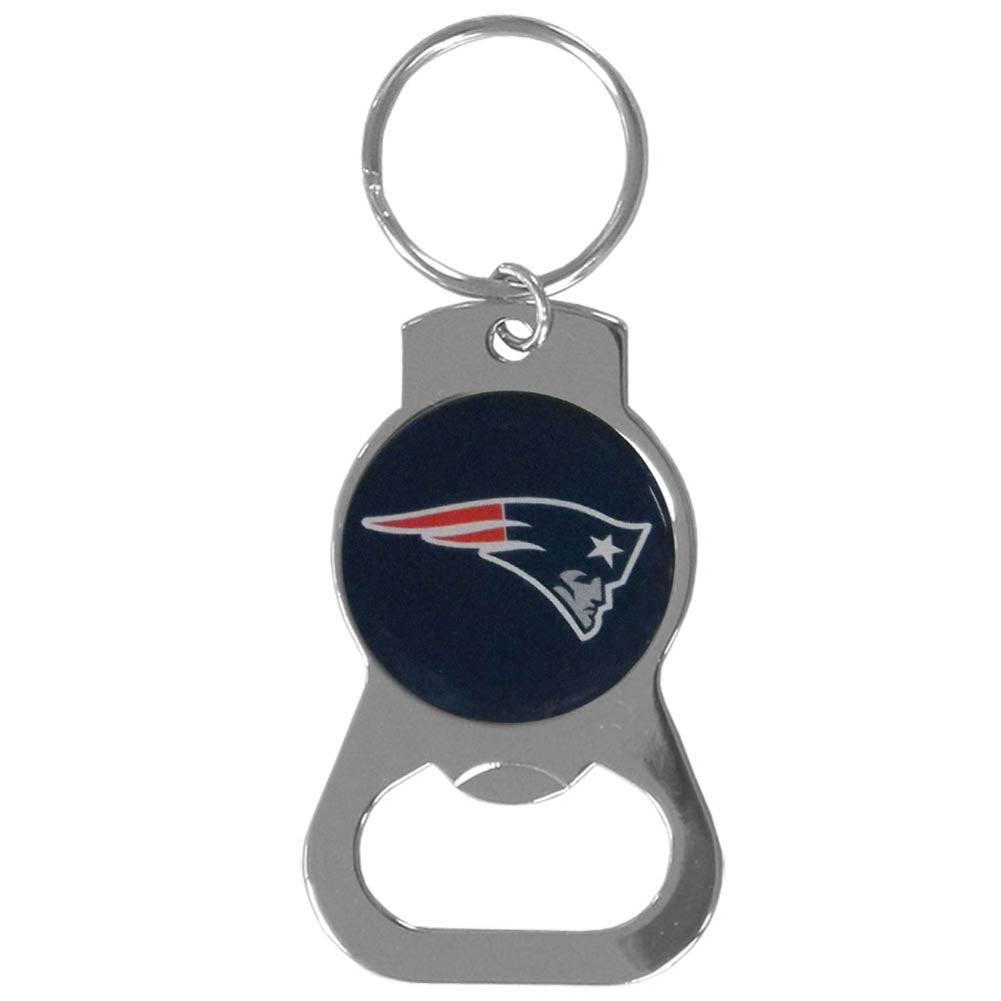New England Patriots Logo Bottle Opener Keychain - Sports Collectibles, Sports Memorabilia, Sports Fan Shop, Sports Gifts