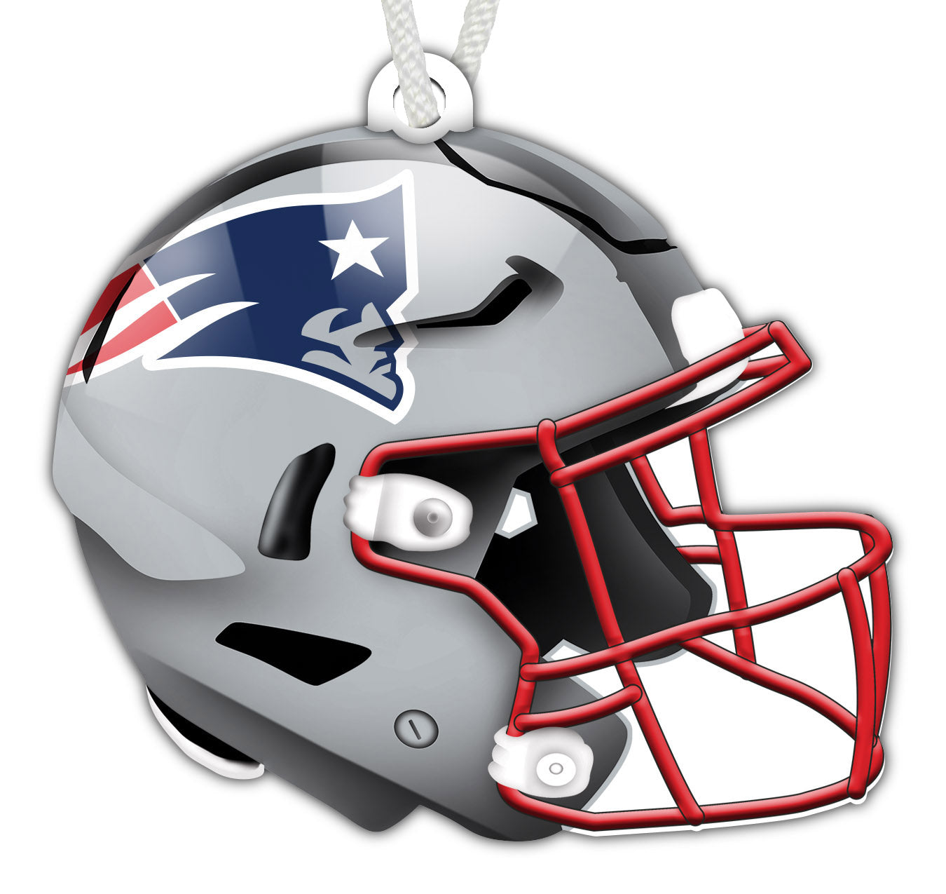 New England Patriots Wooden Helmet Ornament - Sports Collectibles, Sports Memorabilia, Sports Fan Shop, Sports Gifts
