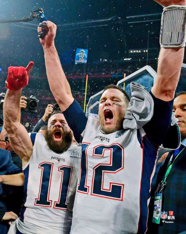 Julian Edelman & Tom Brady Super Bowl LIII New England Patriots 8" x 10" Football Photo - Sports Collectibles, Sports Memorabilia, Sports Fan Shop, Sports Gifts