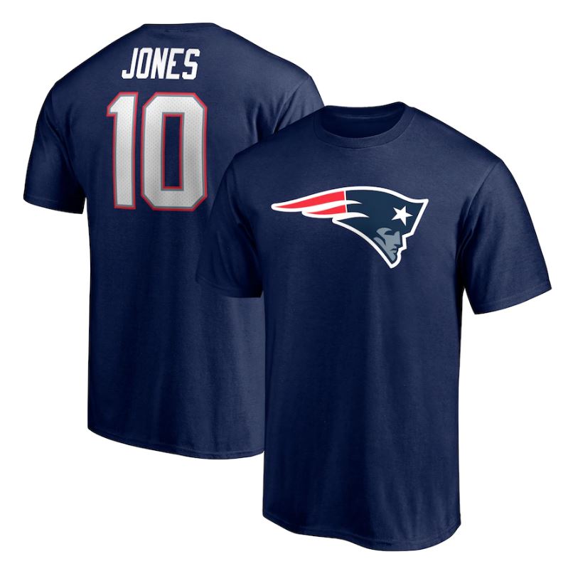 Mac Jones New England Patriots Player Icon Navy Blue T-Shirt - Sports Collectibles, Sports Memorabilia, Sports Fan Shop, Sports Gifts