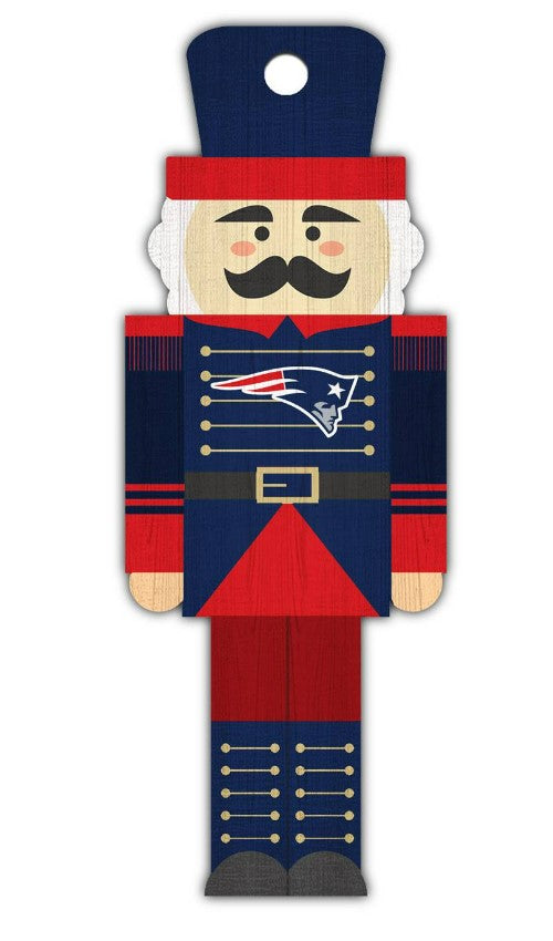 New England Patriots Wood Nutcracker Ornament - Sports Collectibles, Sports Memorabilia, Sports Fan Shop, Sports Gifts