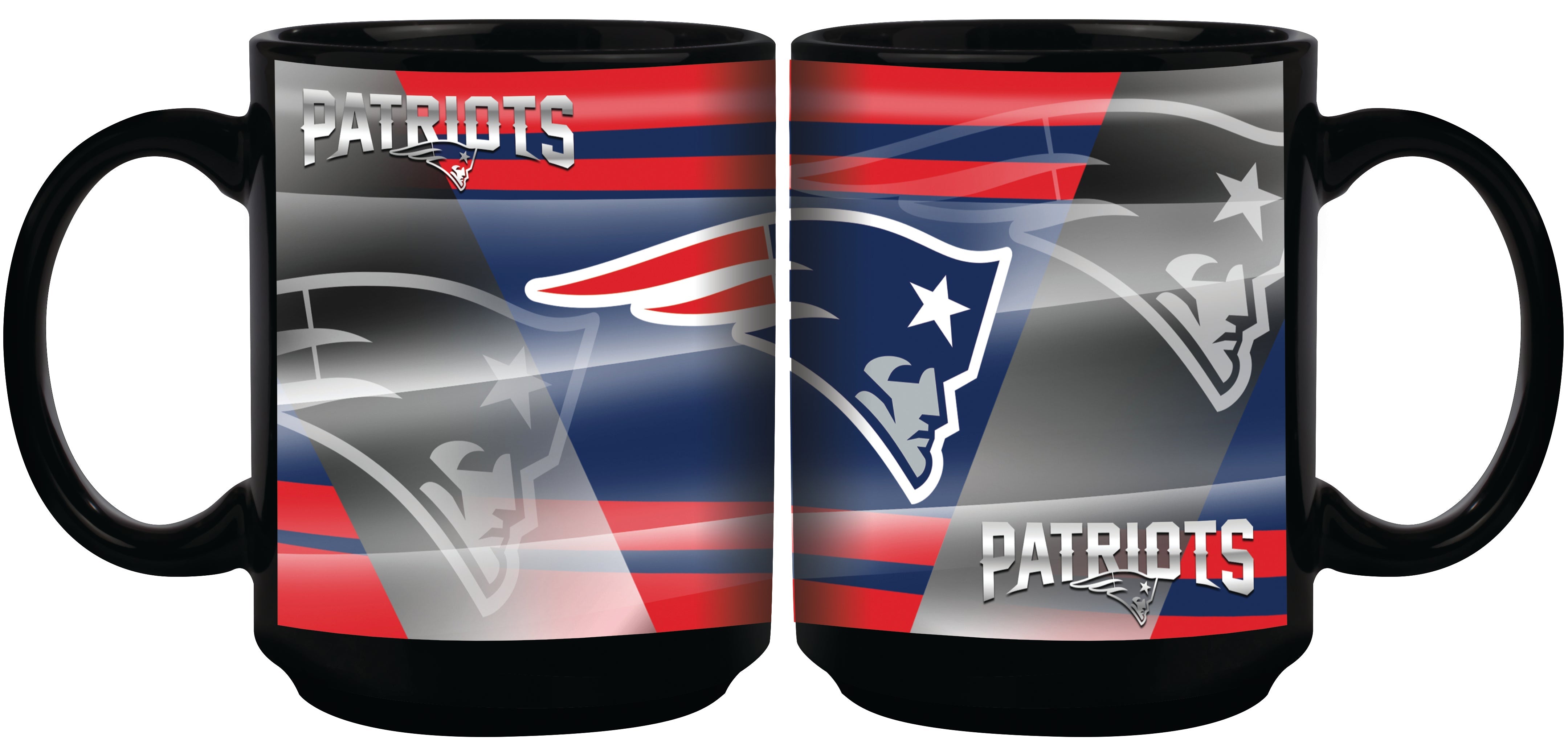 New England Patriots 11oz. Shadow Sublimated Coffee Mug - Black - Sports Collectibles, Sports Memorabilia, Sports Fan Shop, Sports Gifts