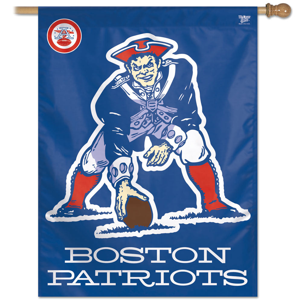 New England Patriots Throwback Vertical Flag - Sports Collectibles, Sports Memorabilia, Sports Fan Shop, Sports Gifts