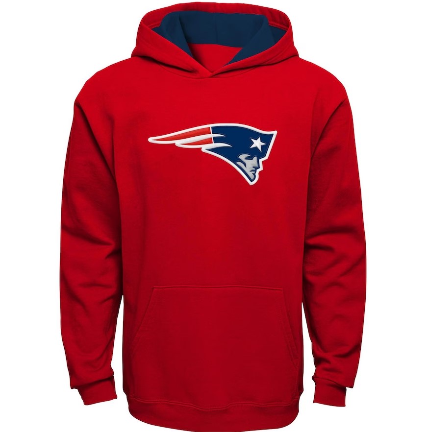 New England Patriots Youth Fan Gear Prime Pullover Hoodie - Red - Sports Collectibles, Sports Memorabilia, Sports Fan Shop, Sports Gifts