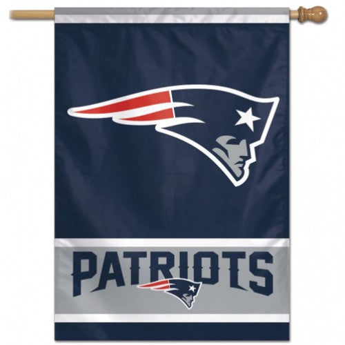 New England Patriots 27" x 37" Vertical Flag - Sports Gifts, Sports Memorabilia, Sports Collectibles, Fan Shop