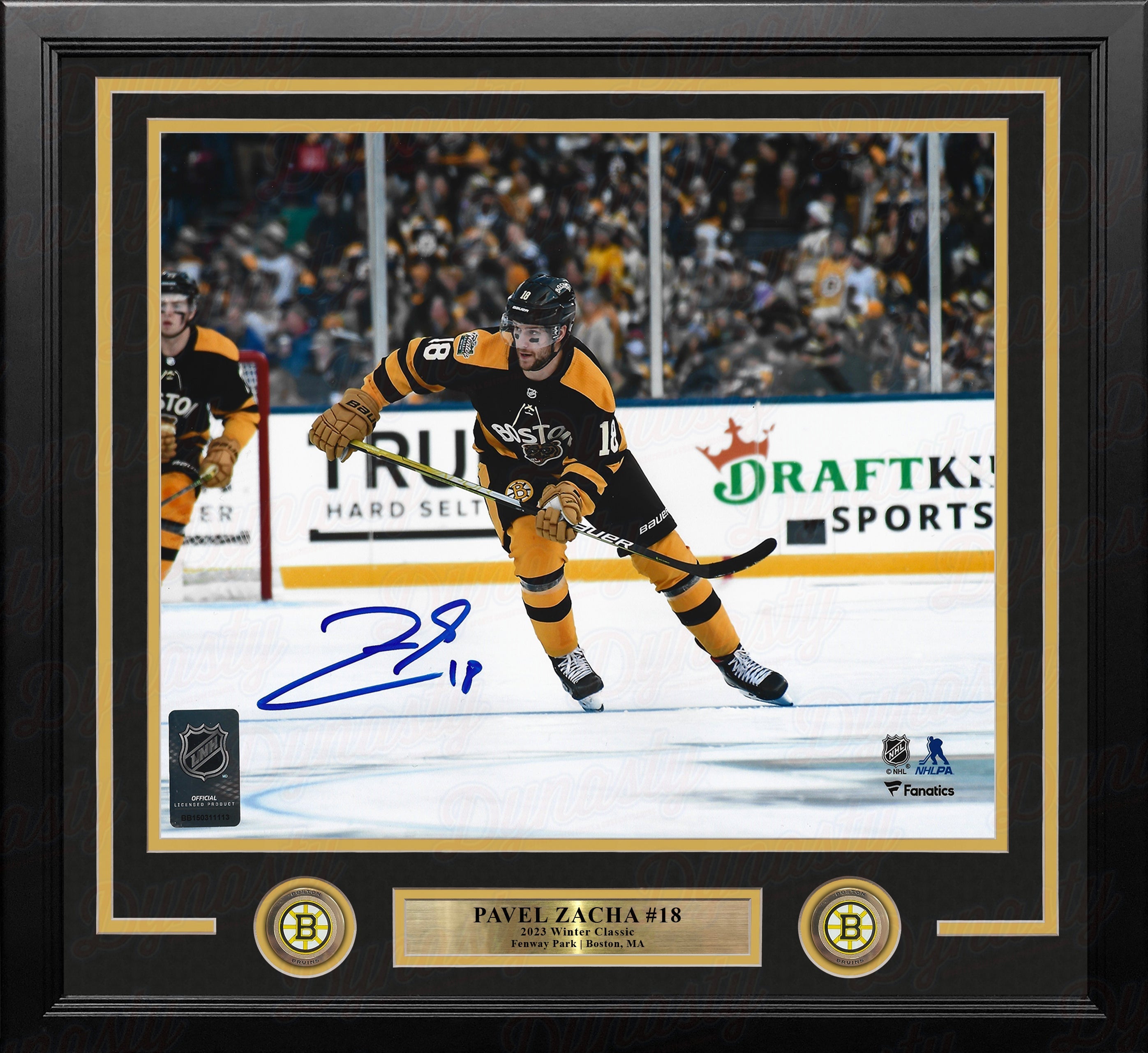 Pavel Zacha 2023 Winter Classic Action Boston Bruins Autographed 11" x 14" Framed Hockey Photo - Sports Collectibles, Sports Memorabilia, Sports Fan Shop, Sports Gifts