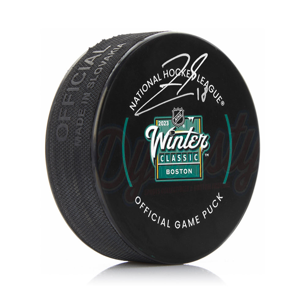 Pavel Zacha Boston Bruins Autographed 2023 Winter Classic Game Model Puck - Sports Collectibles, Sports Memorabilia, Sports Fan Shop, Sports Gifts