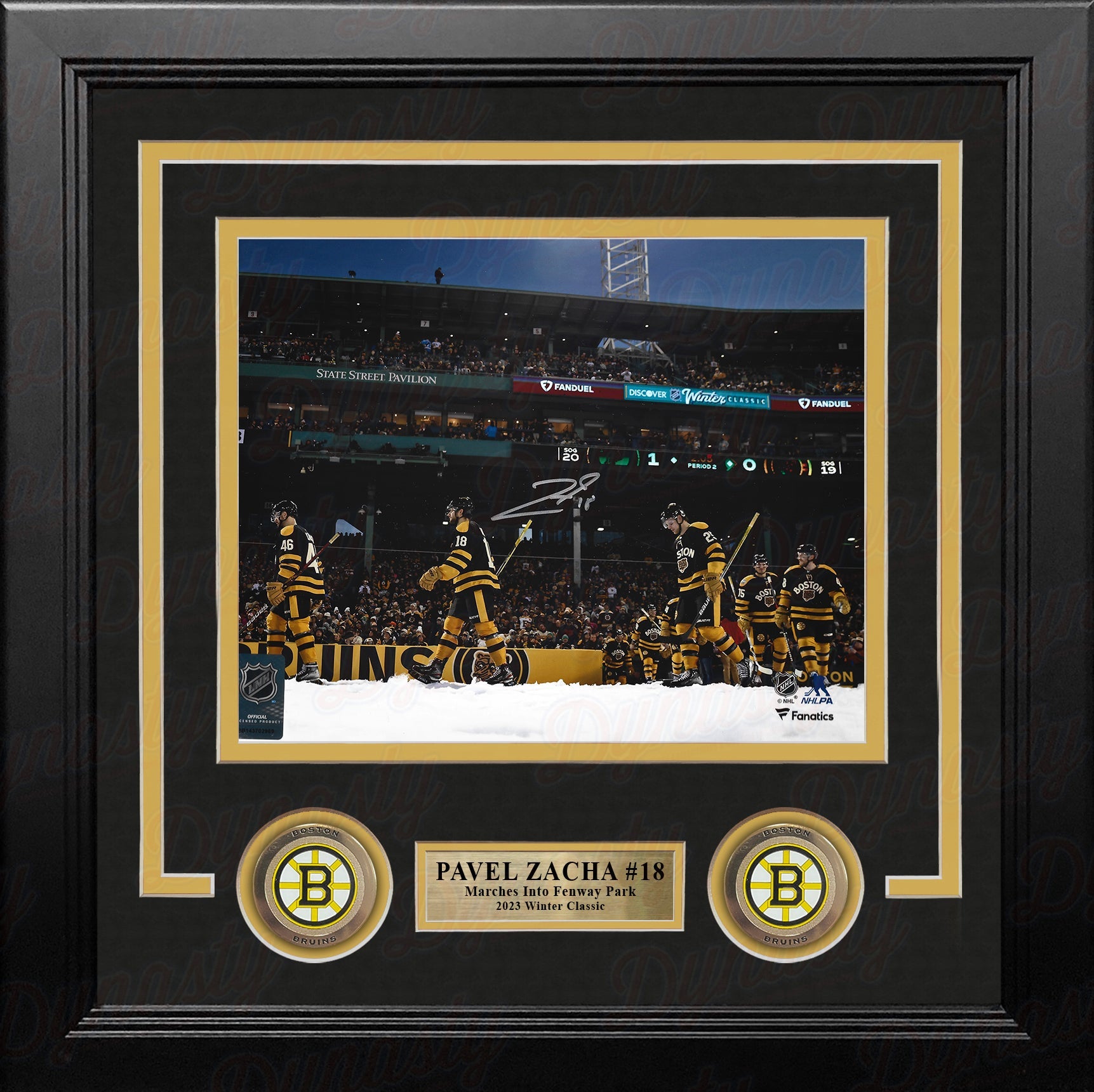 Pavel Zacha 2023 Winter Classic Entrance Boston Bruins Autographed 8" x 10" Framed Hockey Photo - Sports Collectibles, Sports Memorabilia, Sports Fan Shop, Sports Gifts