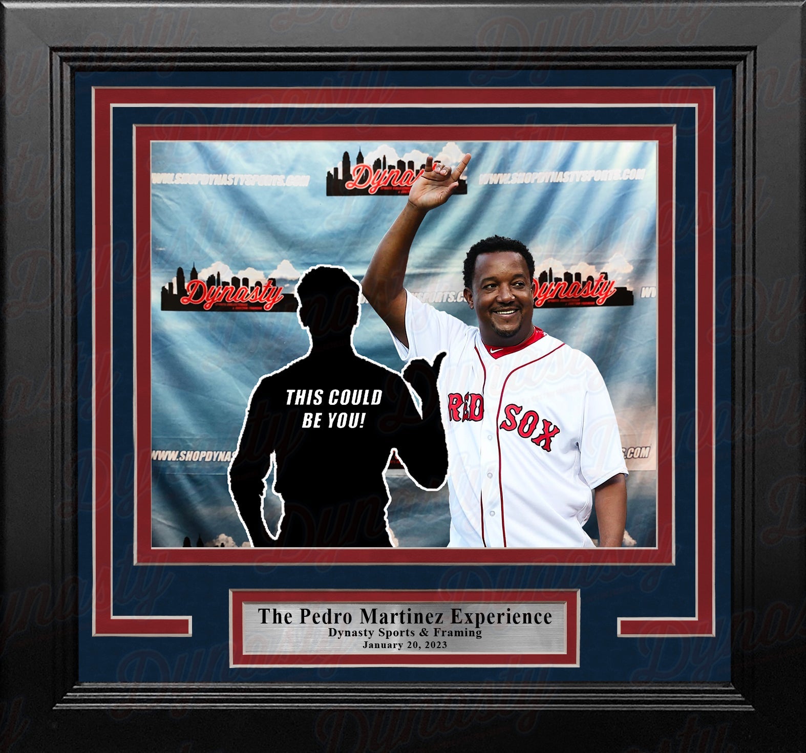 Pedro Martinez Boston Red Sox Photo-Op Frame Kit with Commemorative Nameplate - Sports Collectibles, Sports Memorabilia, Sports Fan Shop, Sports Gifts