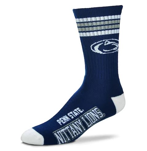 Penn State Nittany Lions Men's 4 Stripe Deuce Socks - Sports Collectibles, Sports Memorabilia, Sports Fan Shop, Sports Gifts