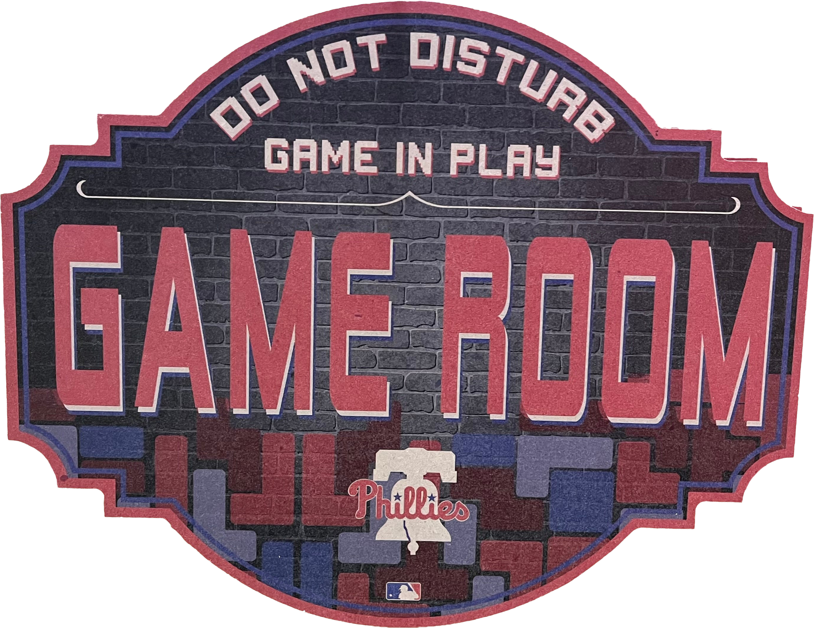Philadelphia Phillies 12" Game Room Wood Sign - Sports Collectibles, Sports Memorabilia, Sports Fan Shop, Sports Gifts