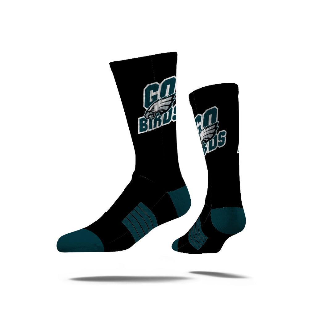 Philadelphia Eagles Premier Knit Crew Fan Logo Blk Socks - Sports Gifts, Sports Memorabilia, Sports Collectibles, Fan Shop