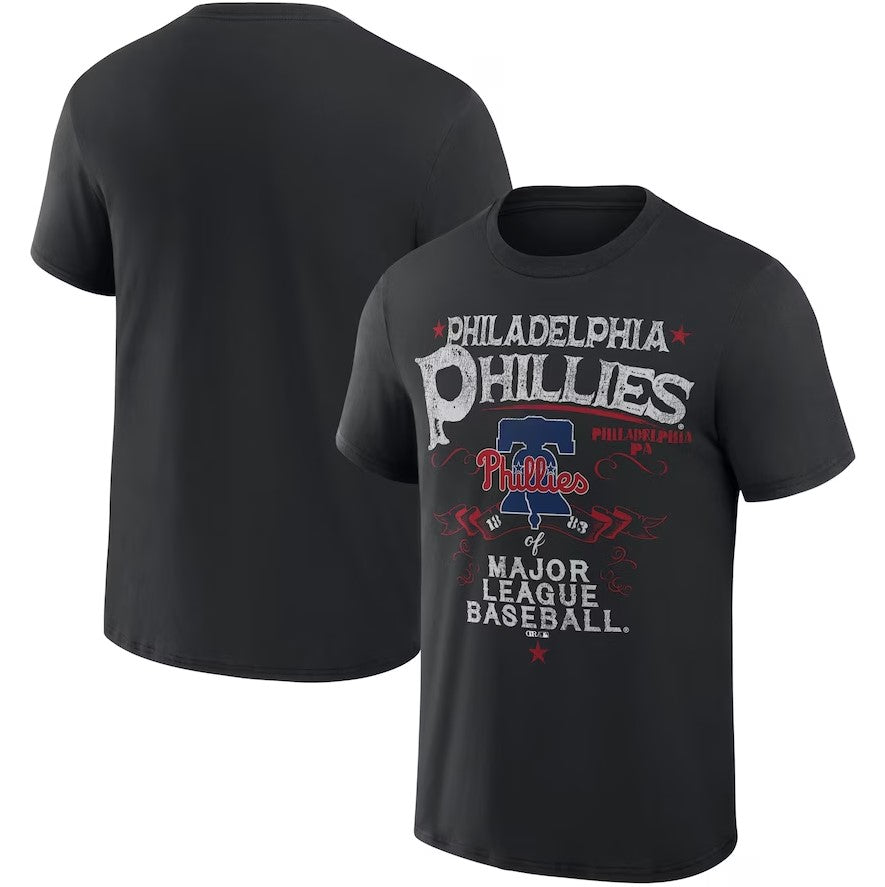 Philadelphia Phillies Darius Rucker Collection Beach Splatter T-Shirt - Black - Sports Collectibles, Sports Memorabilia, Sports Fan Shop, Sports Gifts