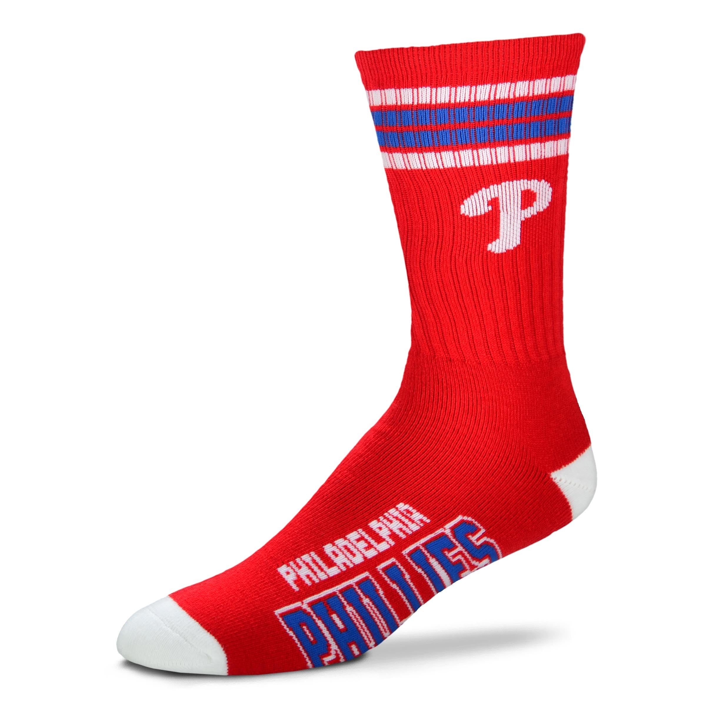 Philadelphia Phillies Men's 4 Stripe Deuce Socks - Sports Collectibles, Sports Memorabilia, Sports Fan Shop, Sports Gifts