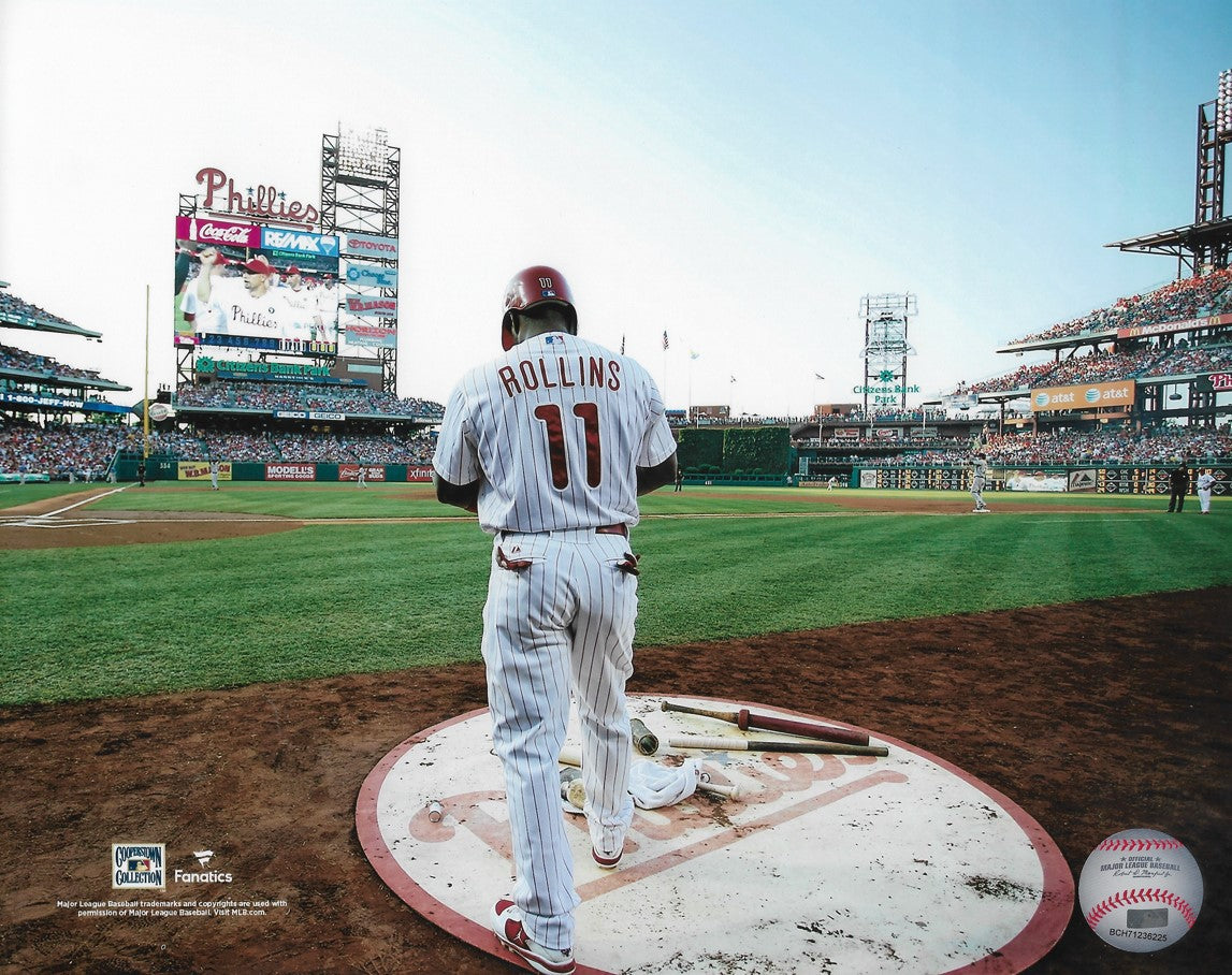 Jimmy Rollins Waits On Deck Philadelphia Phillies 8" x 10" Baseball Photo - Sports Collectibles, Sports Memorabilia, Sports Fan Shop, Sports Gifts